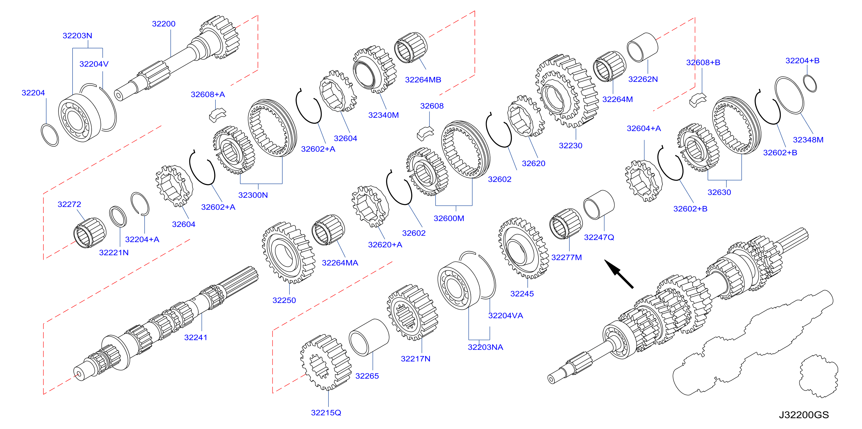 Diagram TRANSMISSION GEAR for your INFINITI