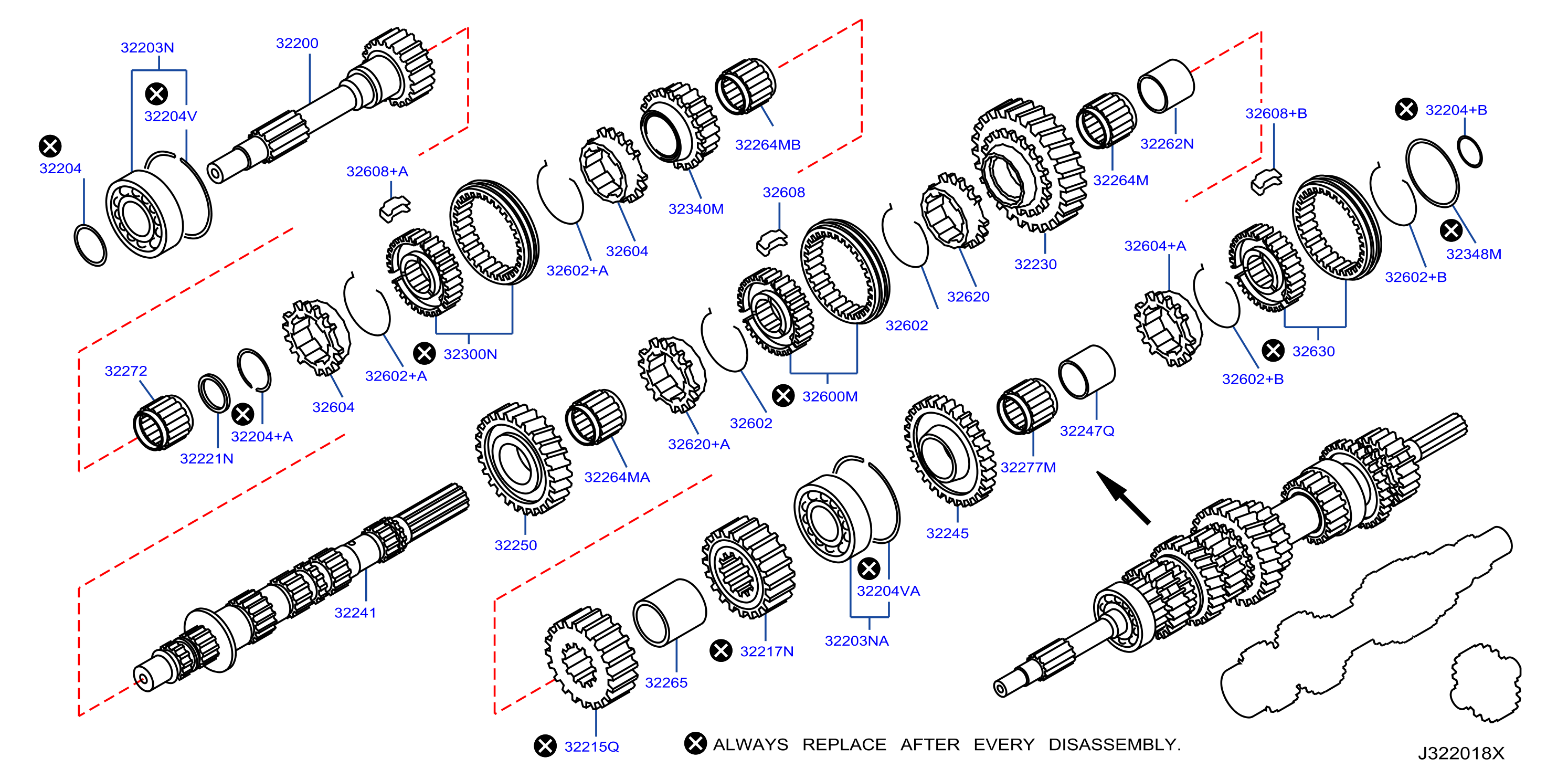 Diagram TRANSMISSION GEAR for your 2007 INFINITI FX35   