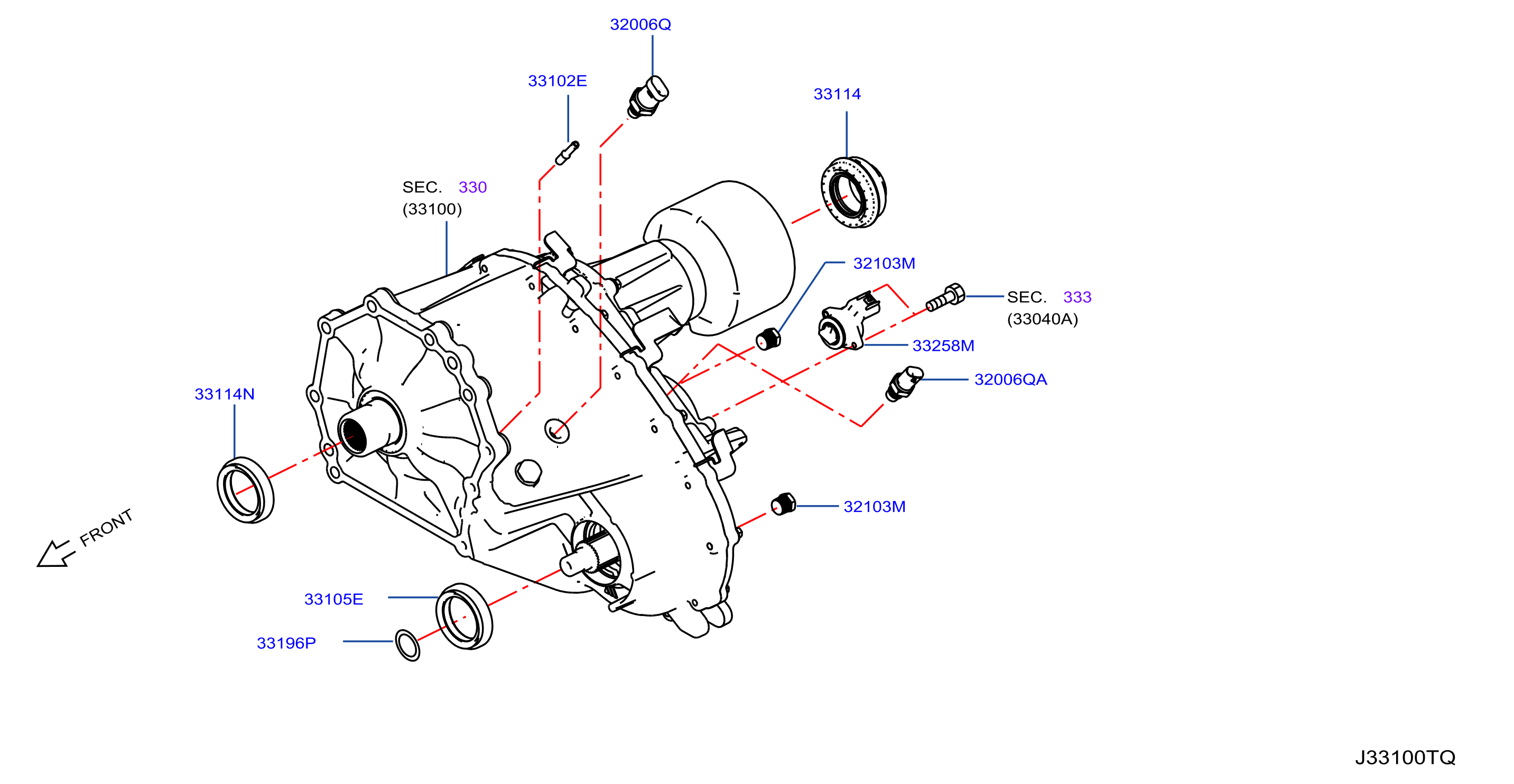 Diagram TRANSFER CASE for your Nissan Frontier  