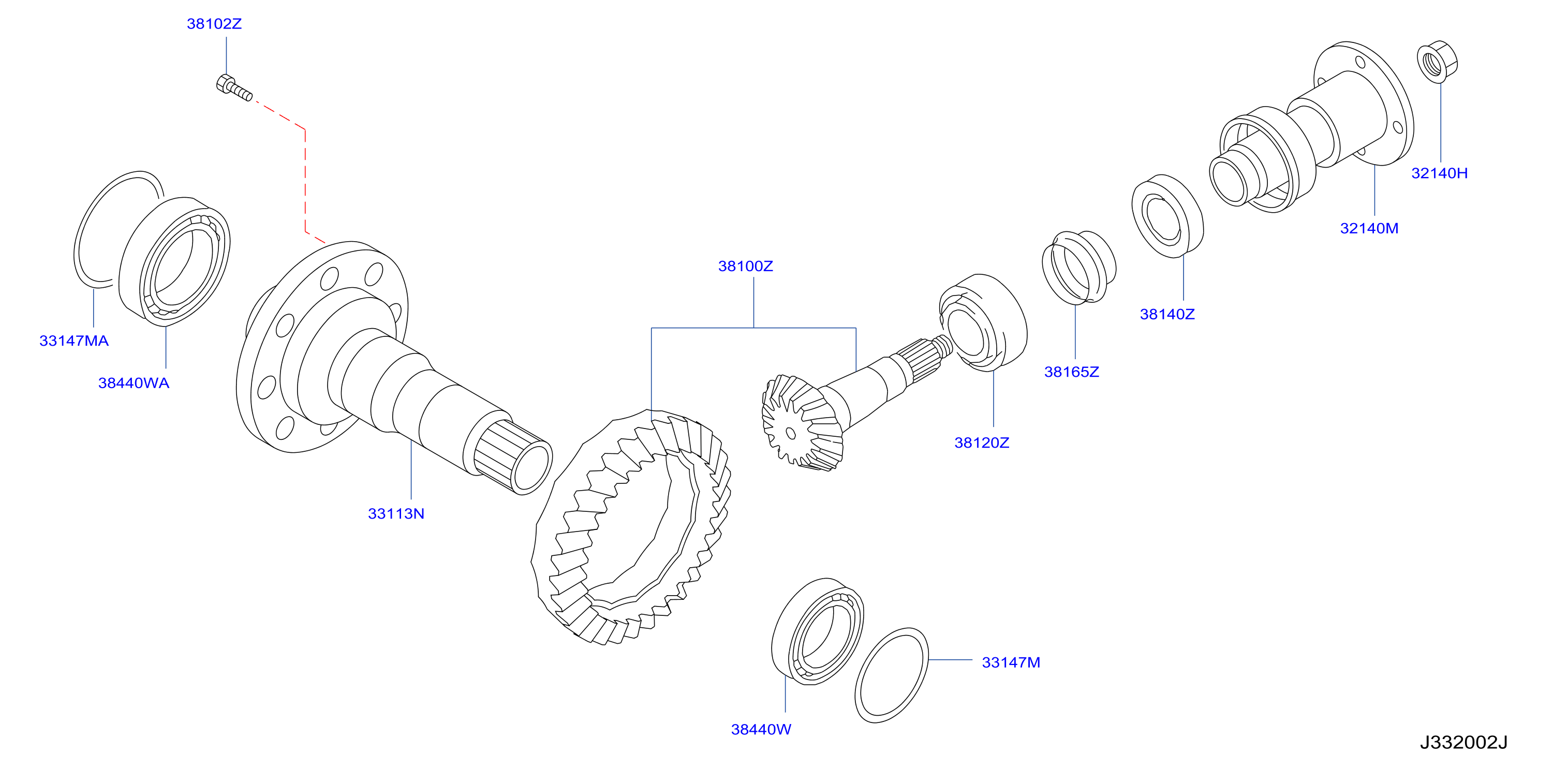 Diagram TRANSFER GEAR for your Nissan Murano  