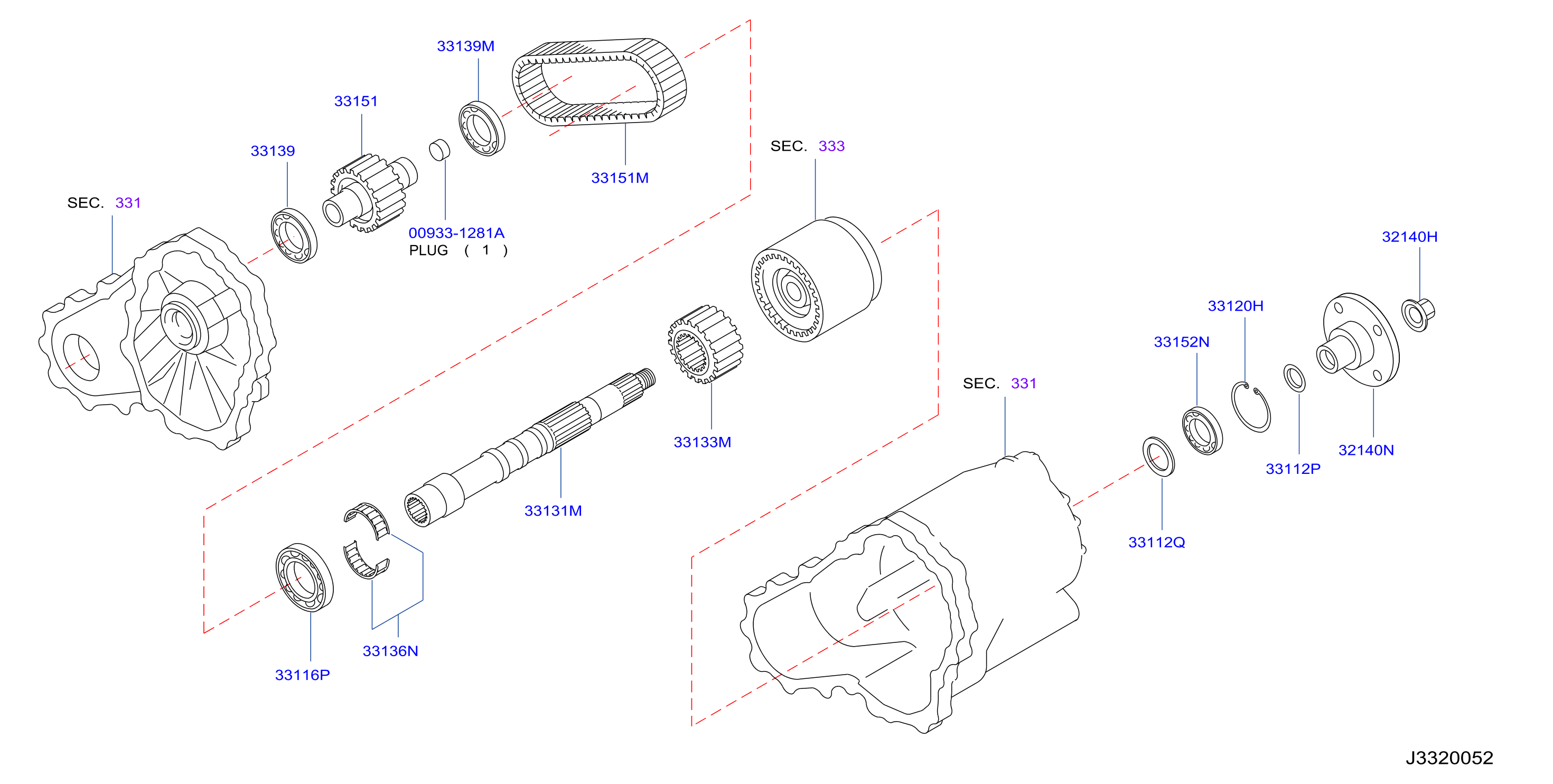 Diagram TRANSFER GEAR for your 2007 INFINITI M35   