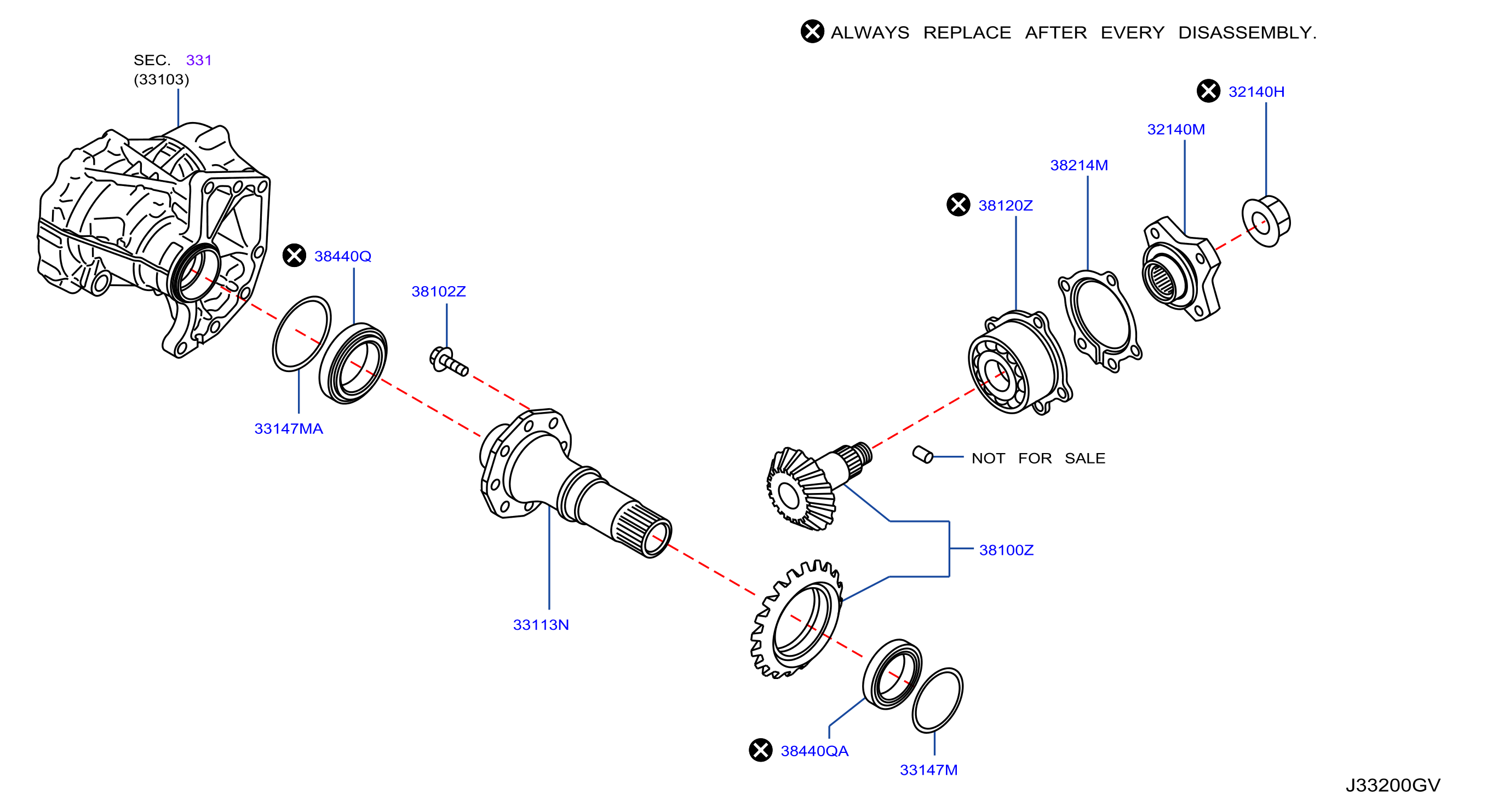 Diagram TRANSFER GEAR for your 2007 Nissan Murano   