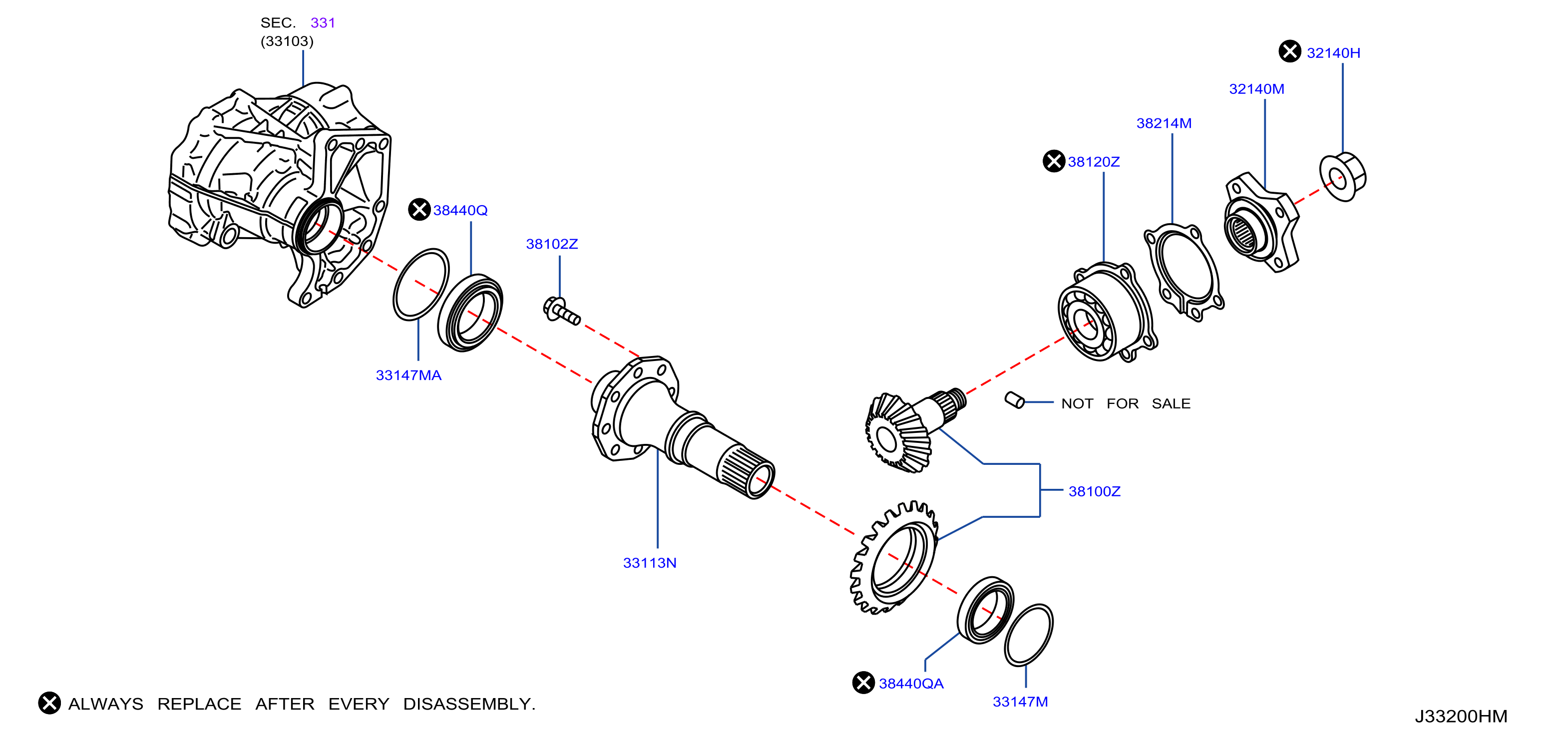 Diagram TRANSFER GEAR for your 2009 Nissan Murano   