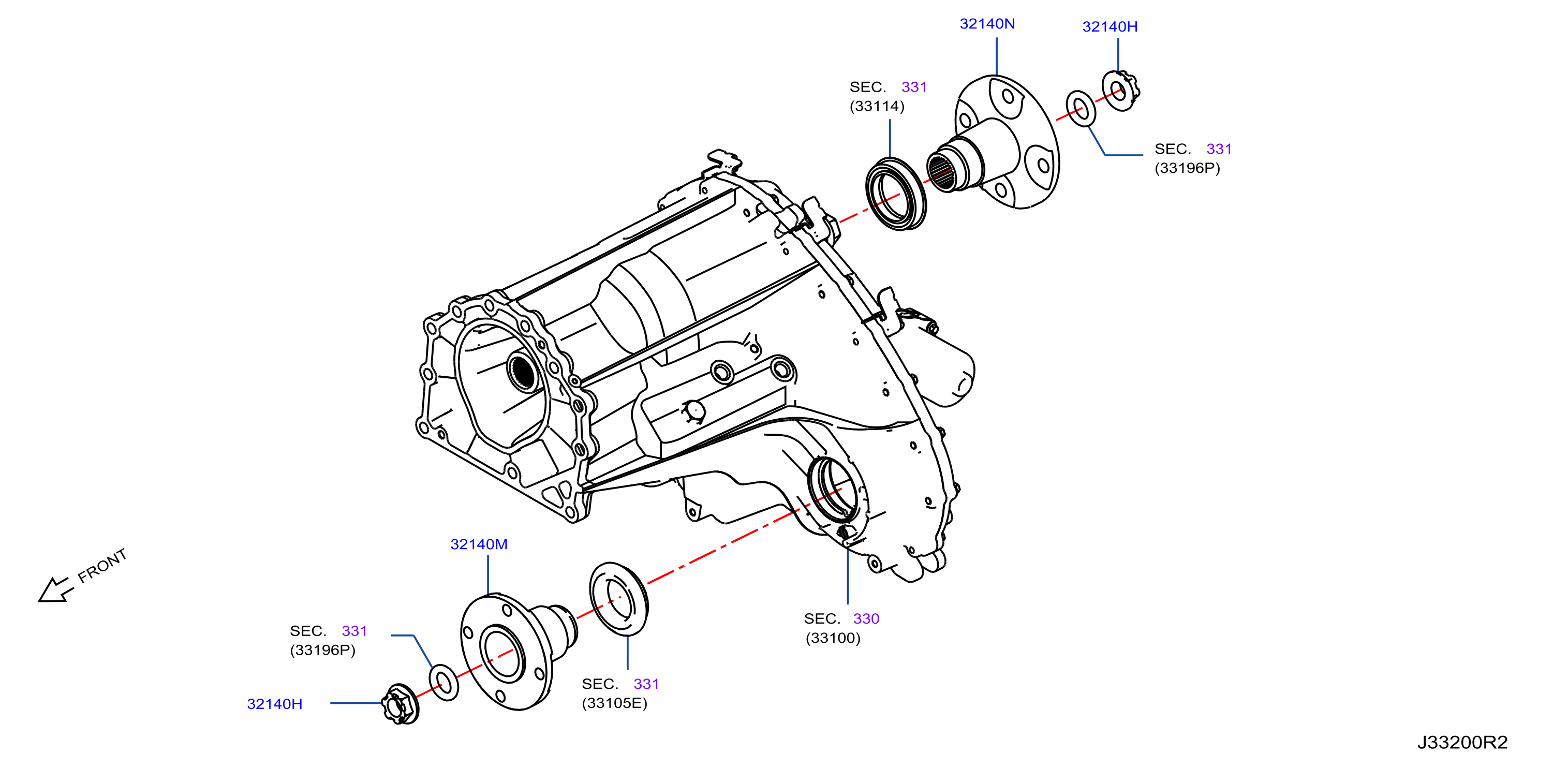 Diagram TRANSFER GEAR for your 2020 Nissan Frontier   