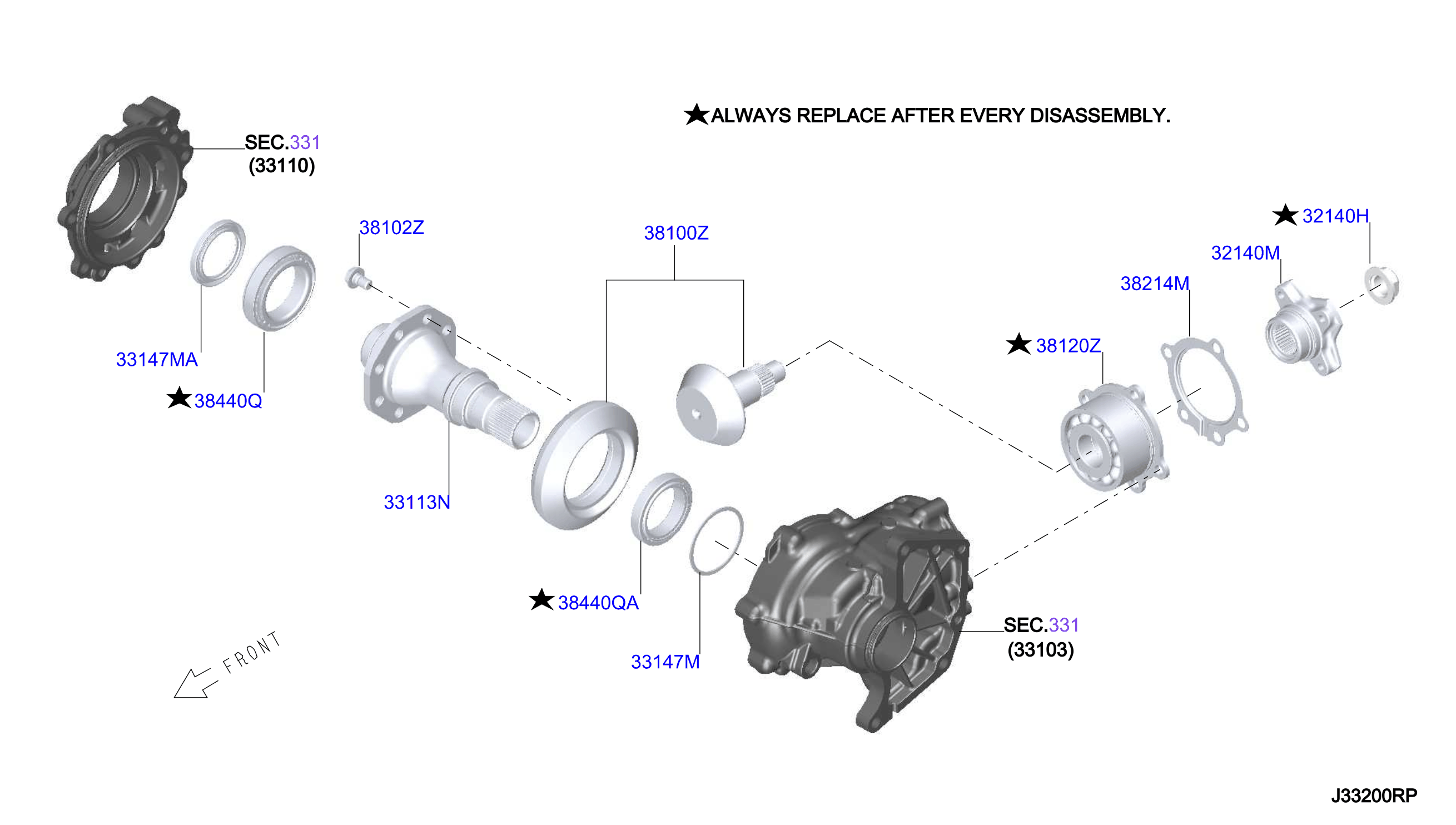 Diagram TRANSFER GEAR for your 2007 Nissan Murano   