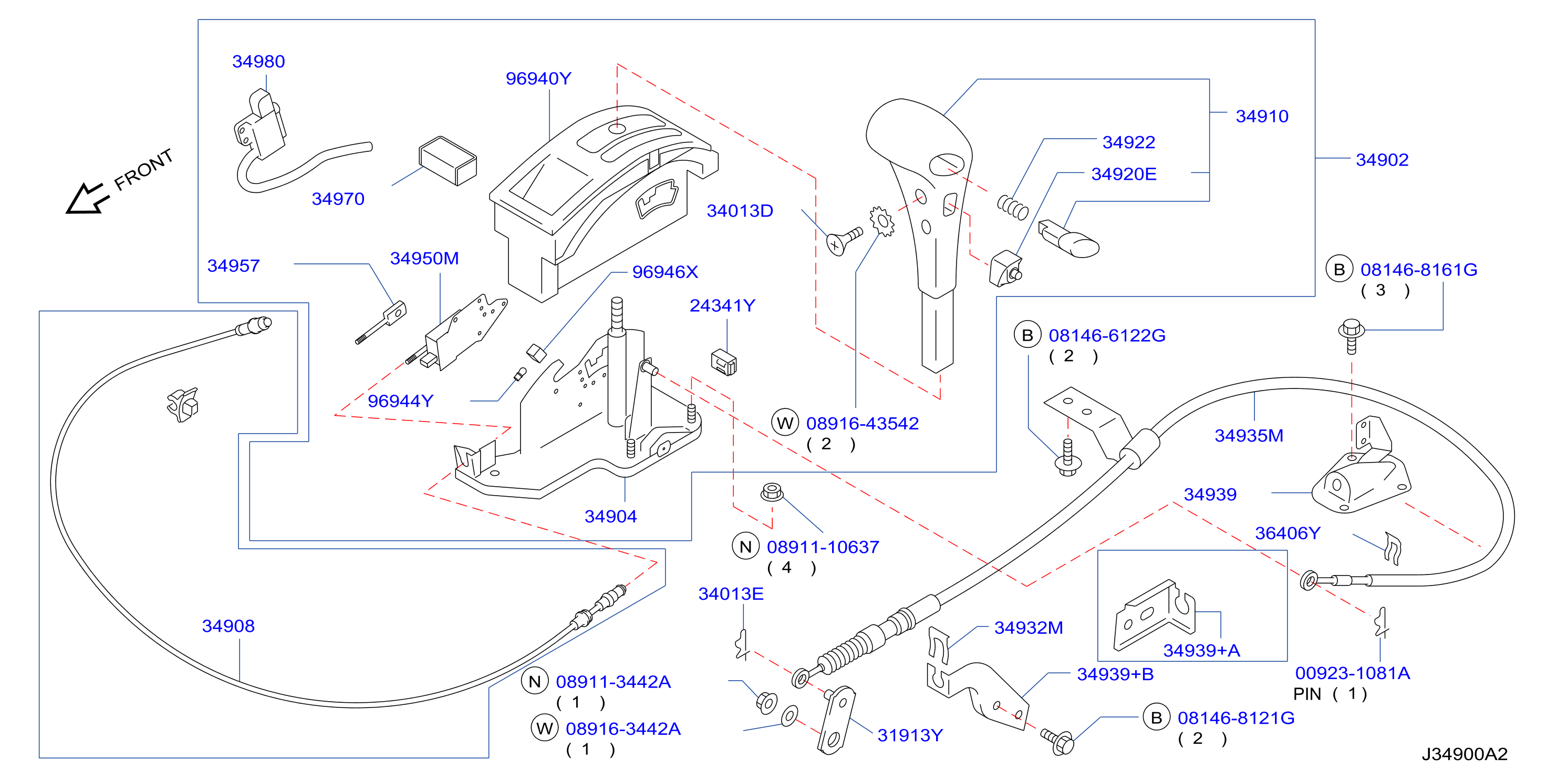 2010 Nissan Armada Bracket Key. Shift Lock Solenoid Valve and Park