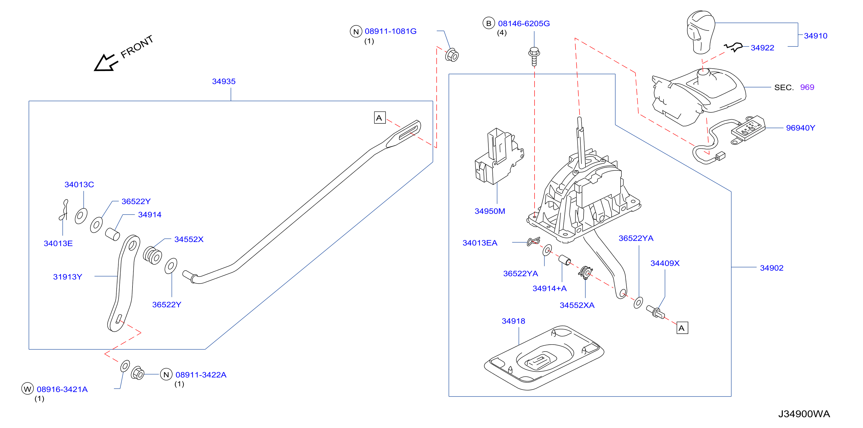 Diagram DISPOSITIVO MANDO TRANSMISIÓN AUTO. for your 2016 INFINITI M56 SPORTTEC  