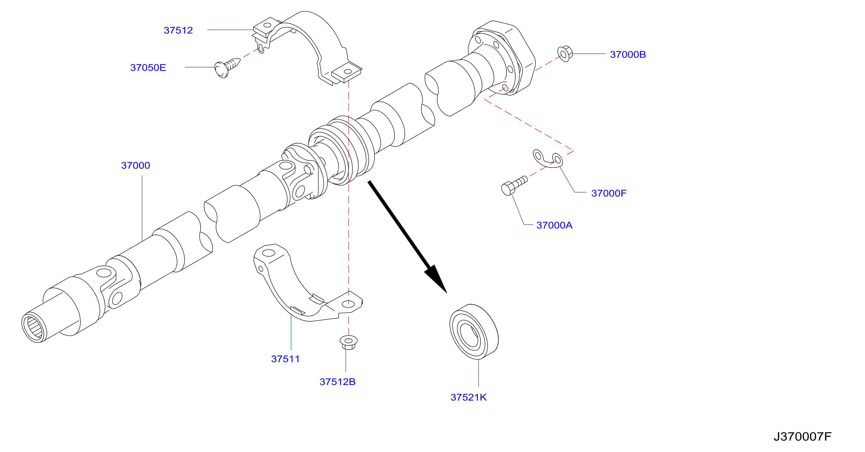 Diagram PROPELLER SHAFT for your 2021 INFINITI QX60   