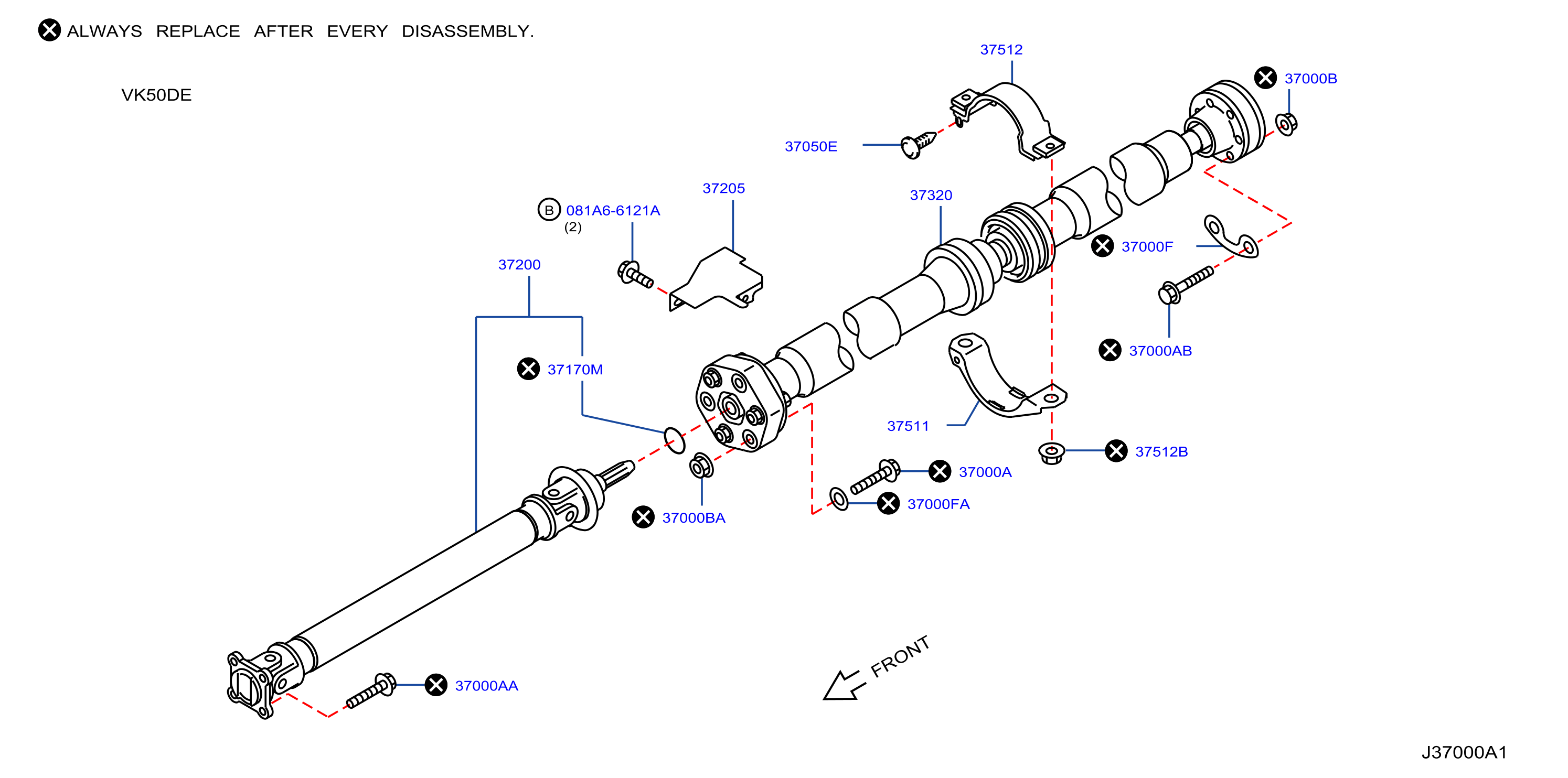 Diagram PROPELLER SHAFT for your 2021 INFINITI QX60   