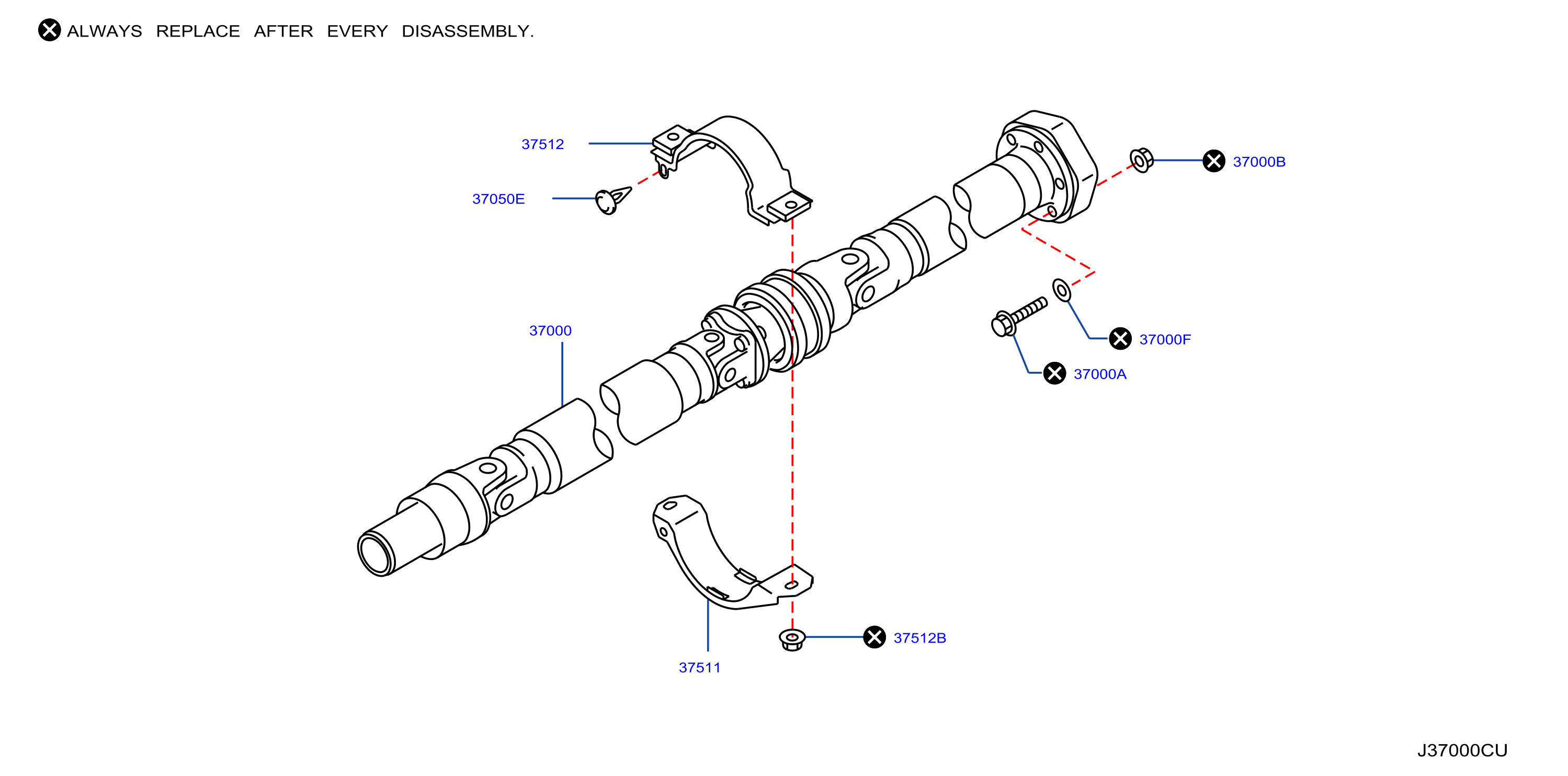 Diagram PROPELLER SHAFT for your 2021 INFINITI QX60   