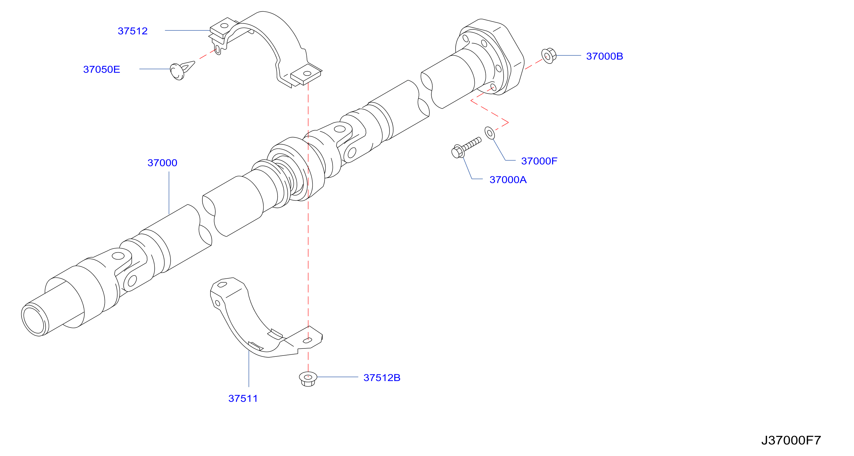 Diagram PROPELLER SHAFT for your 2021 INFINITI QX60   