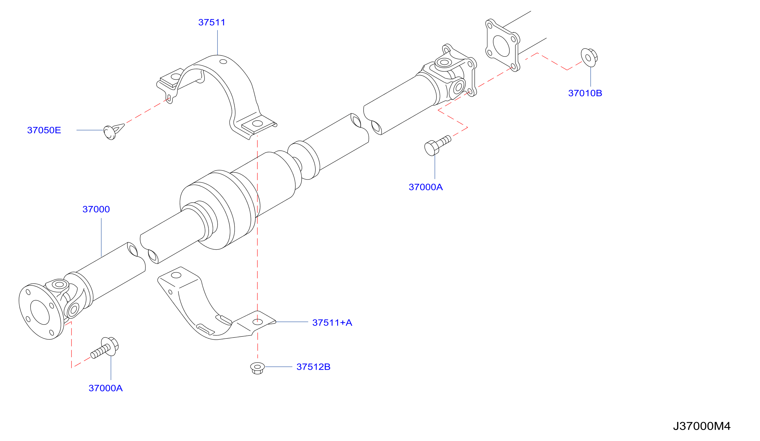 Diagram PROPELLER SHAFT for your 2005 Nissan Titan Crew Cab LE 5.6L V8 AT 4WD 