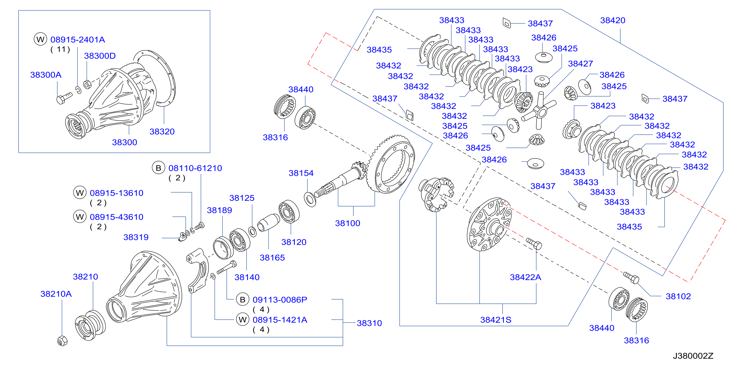 Diagram REAR FINAL DRIVE for your Nissan