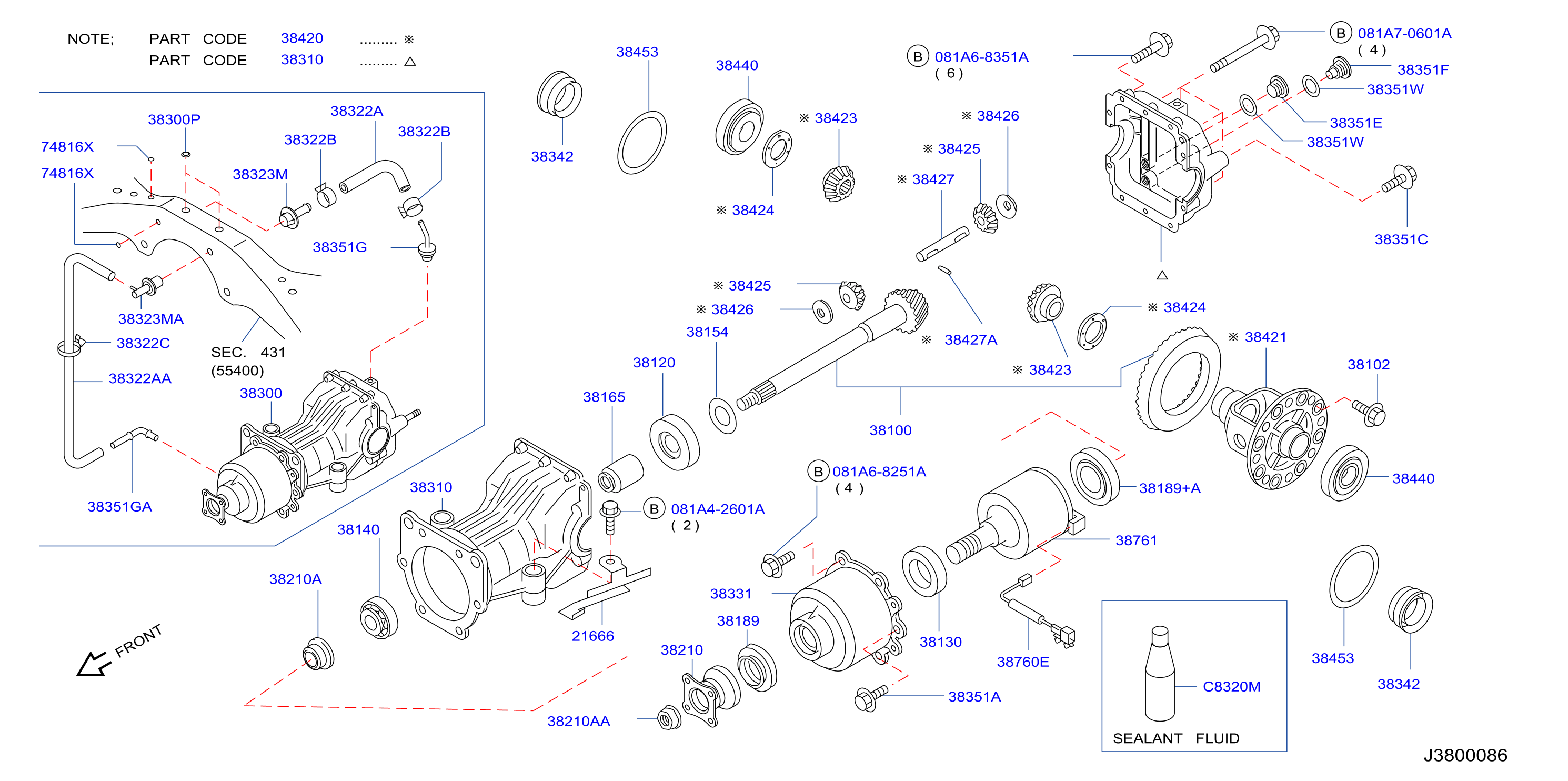 Diagram REAR FINAL DRIVE for your Nissan Murano  