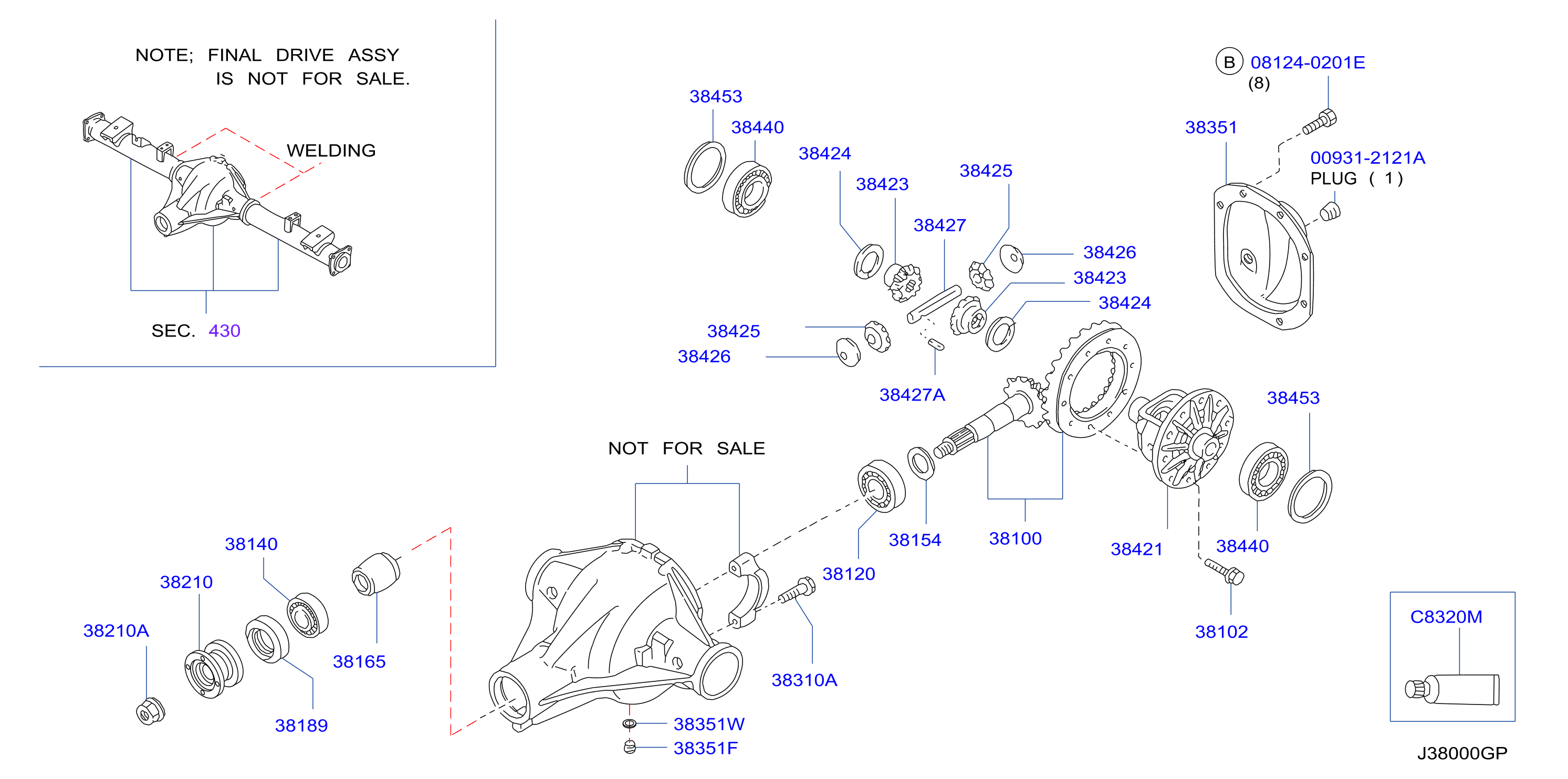 Diagram REAR FINAL DRIVE for your Nissan Xterra  