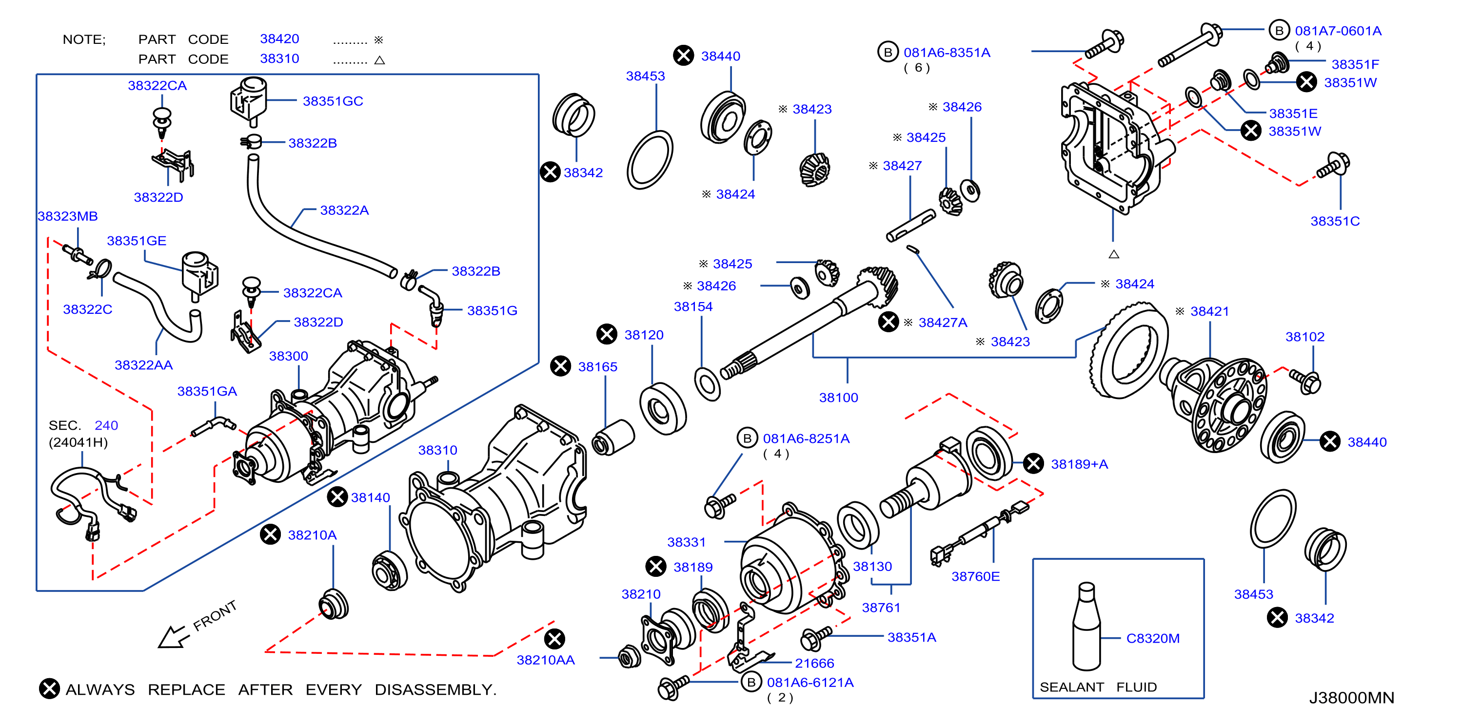 Diagram REAR FINAL DRIVE for your Nissan Rogue  