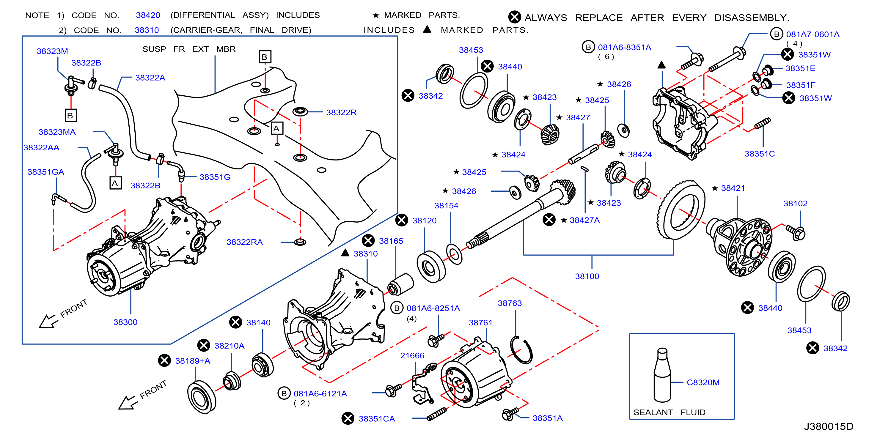 Diagram REAR FINAL DRIVE for your 2006 Nissan Murano   