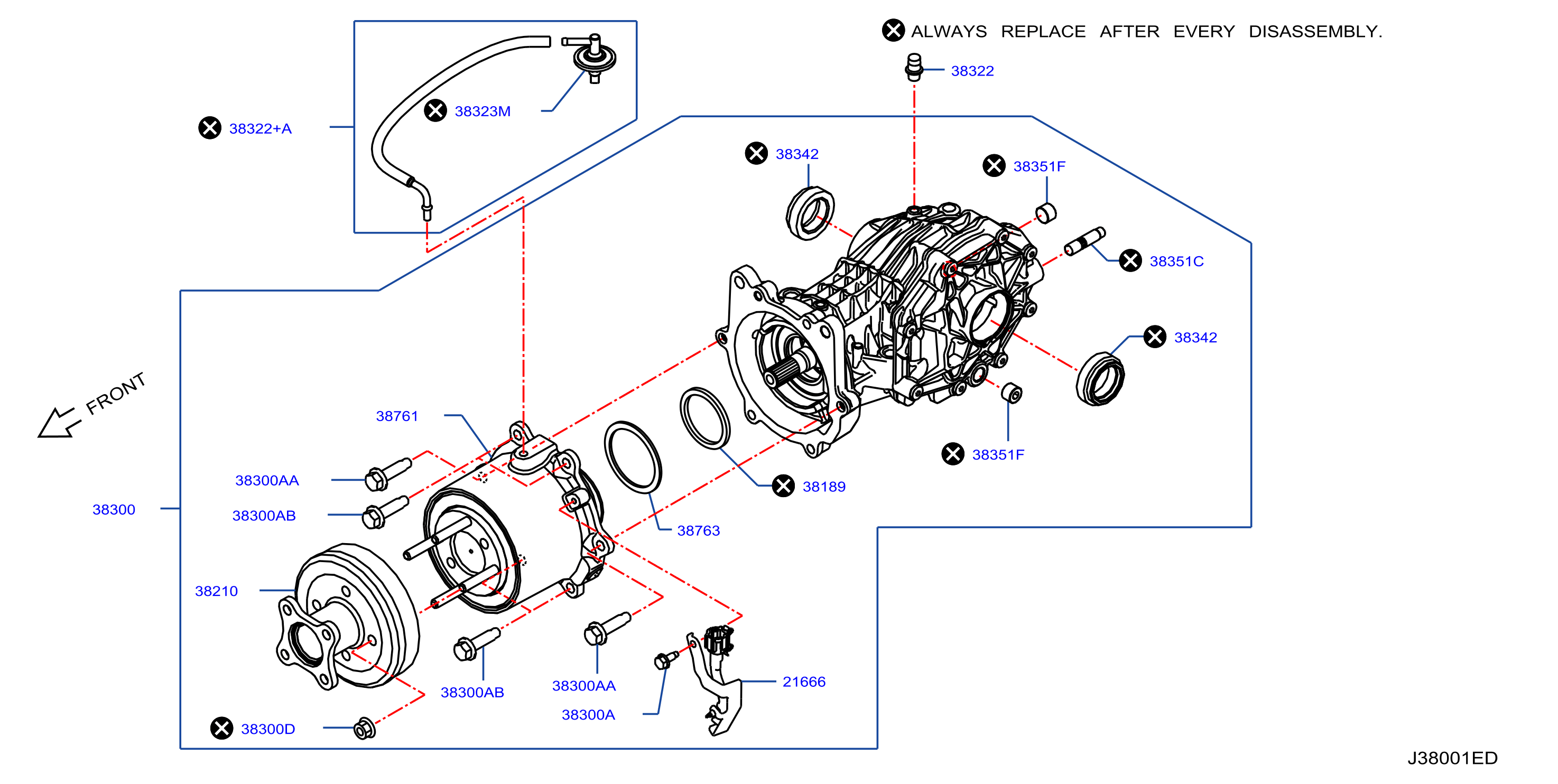 Diagram REAR FINAL DRIVE for your 2016 INFINITI JX35   