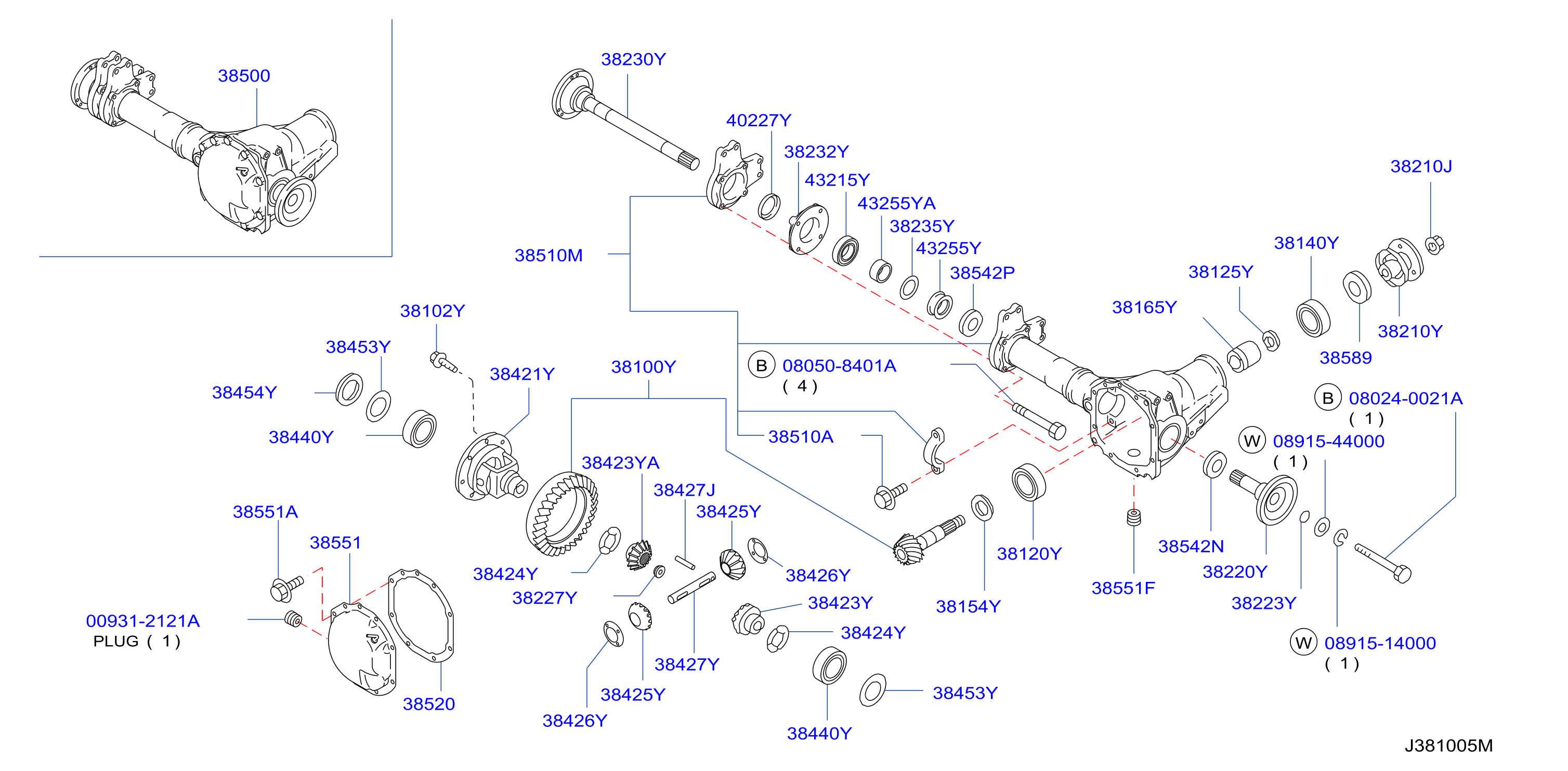 Diagram FRONT FINAL DRIVE for your INFINITI