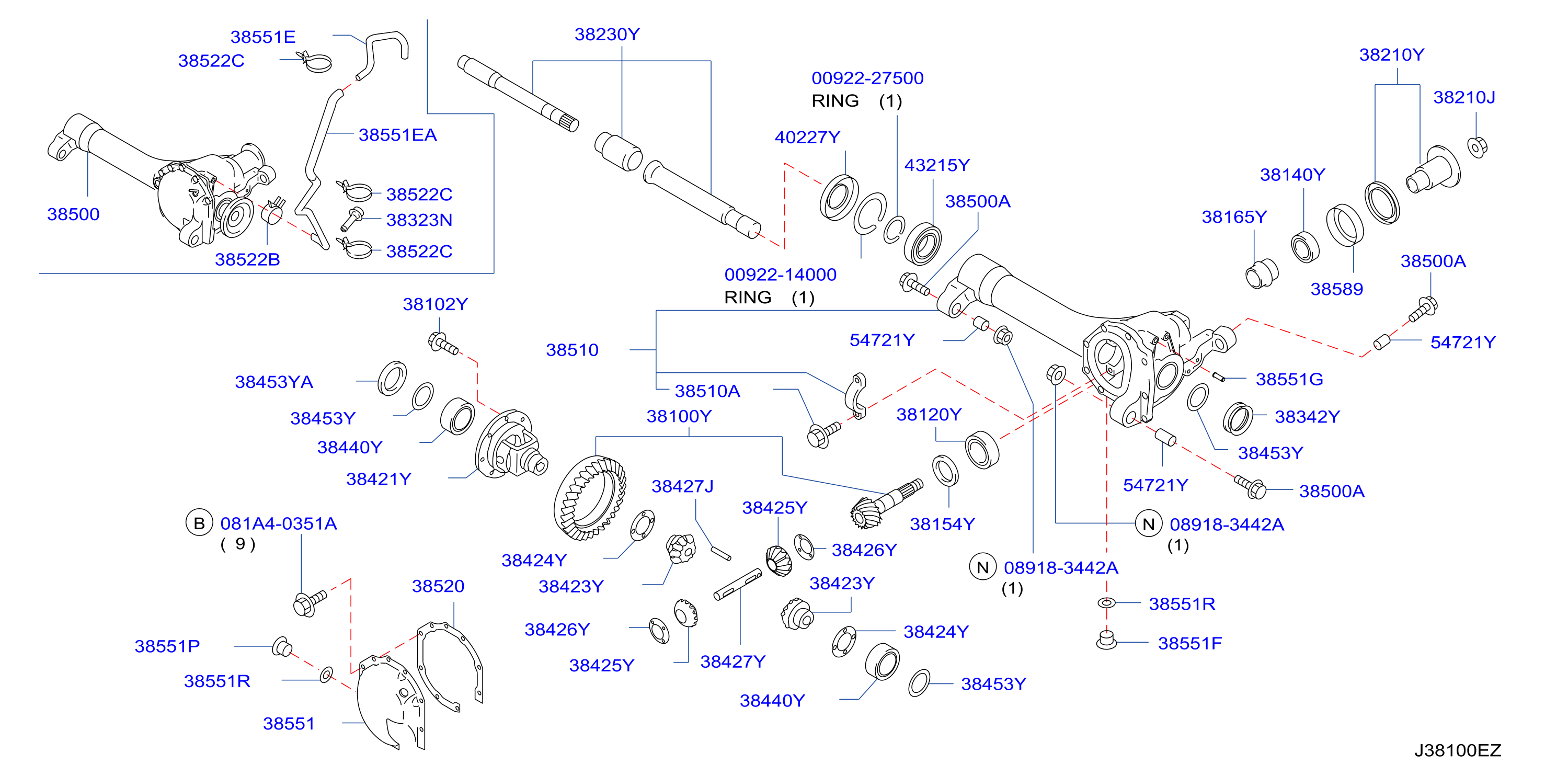 Diagram FRONT FINAL DRIVE for your Nissan Xterra  