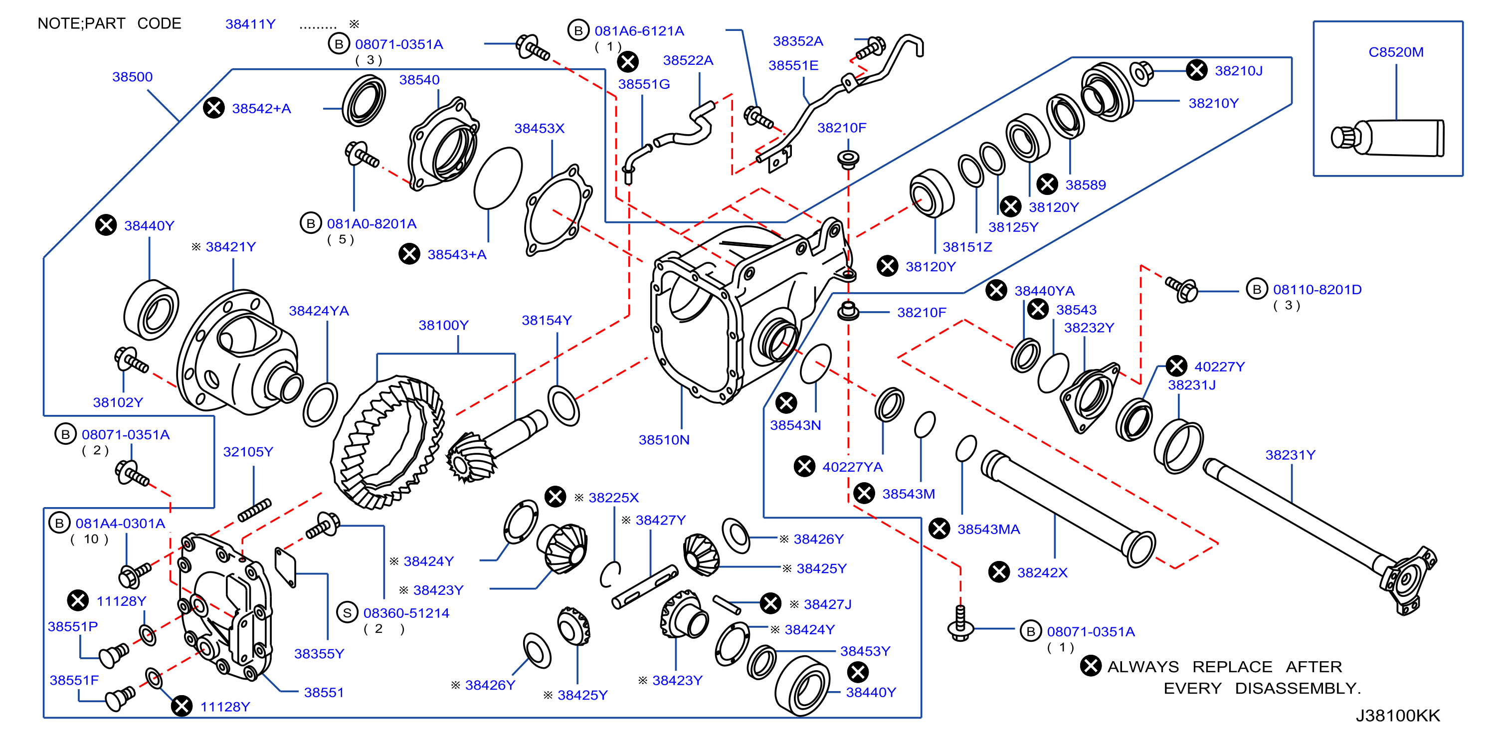 Diagram FRONT FINAL DRIVE for your 2009 INFINITI QX56   