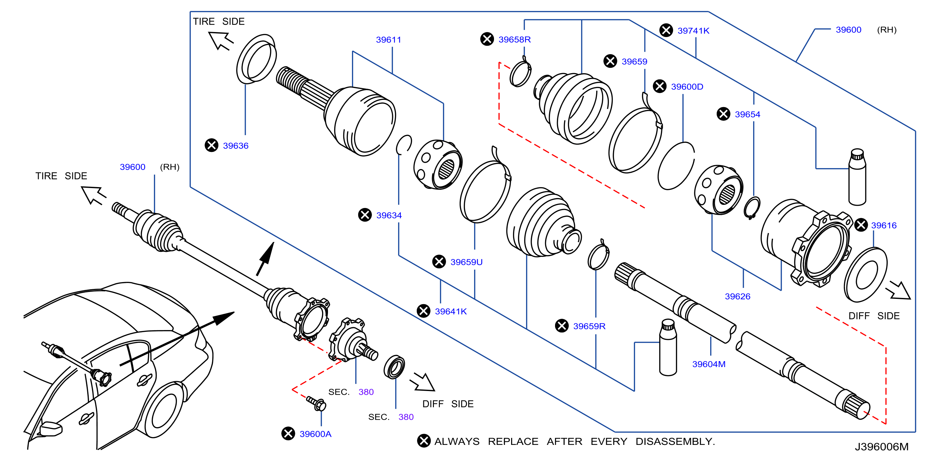Diagram REAR DRIVE SHAFT for your 2011 INFINITI G25   