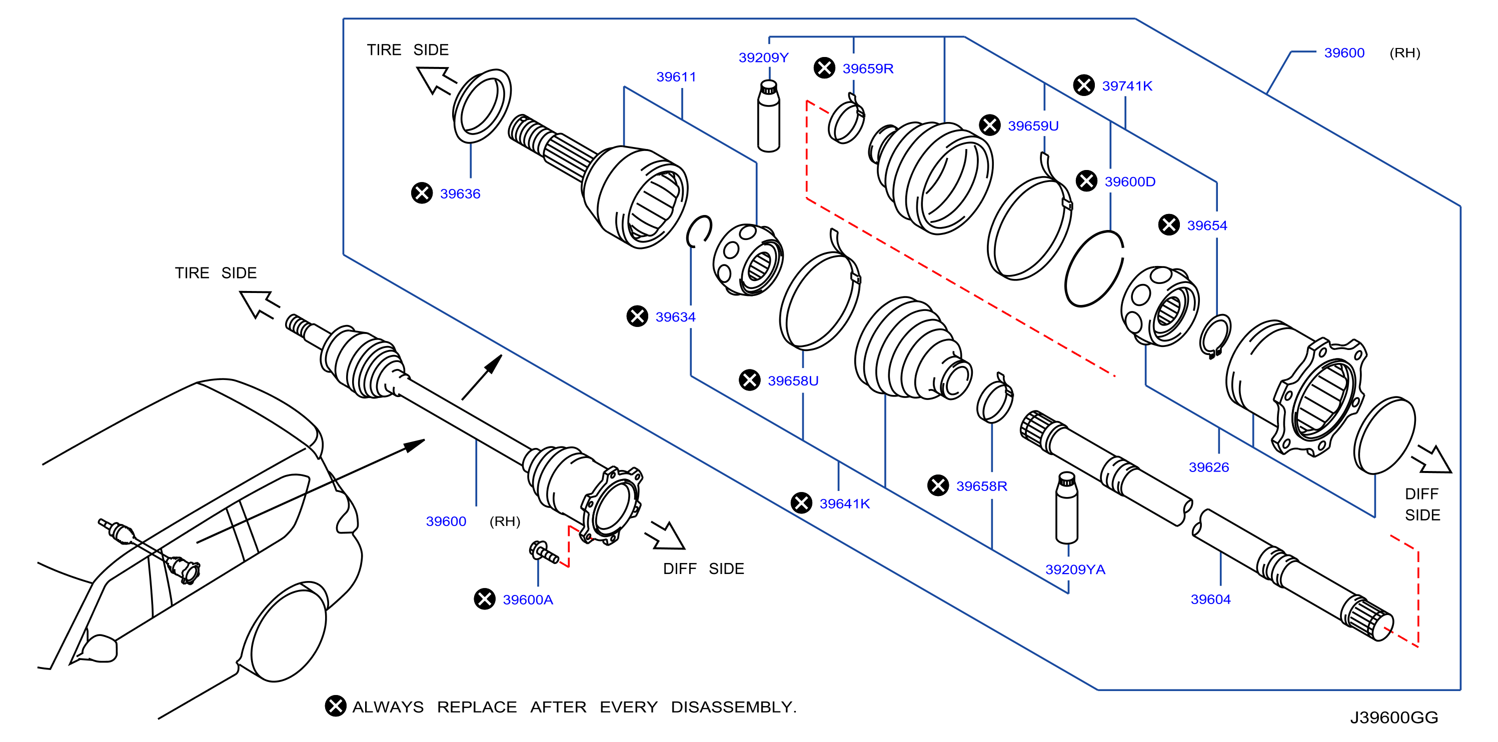 Diagram ÁRBOL DE MANDO TRASERO for your 2017 INFINITI Q60   