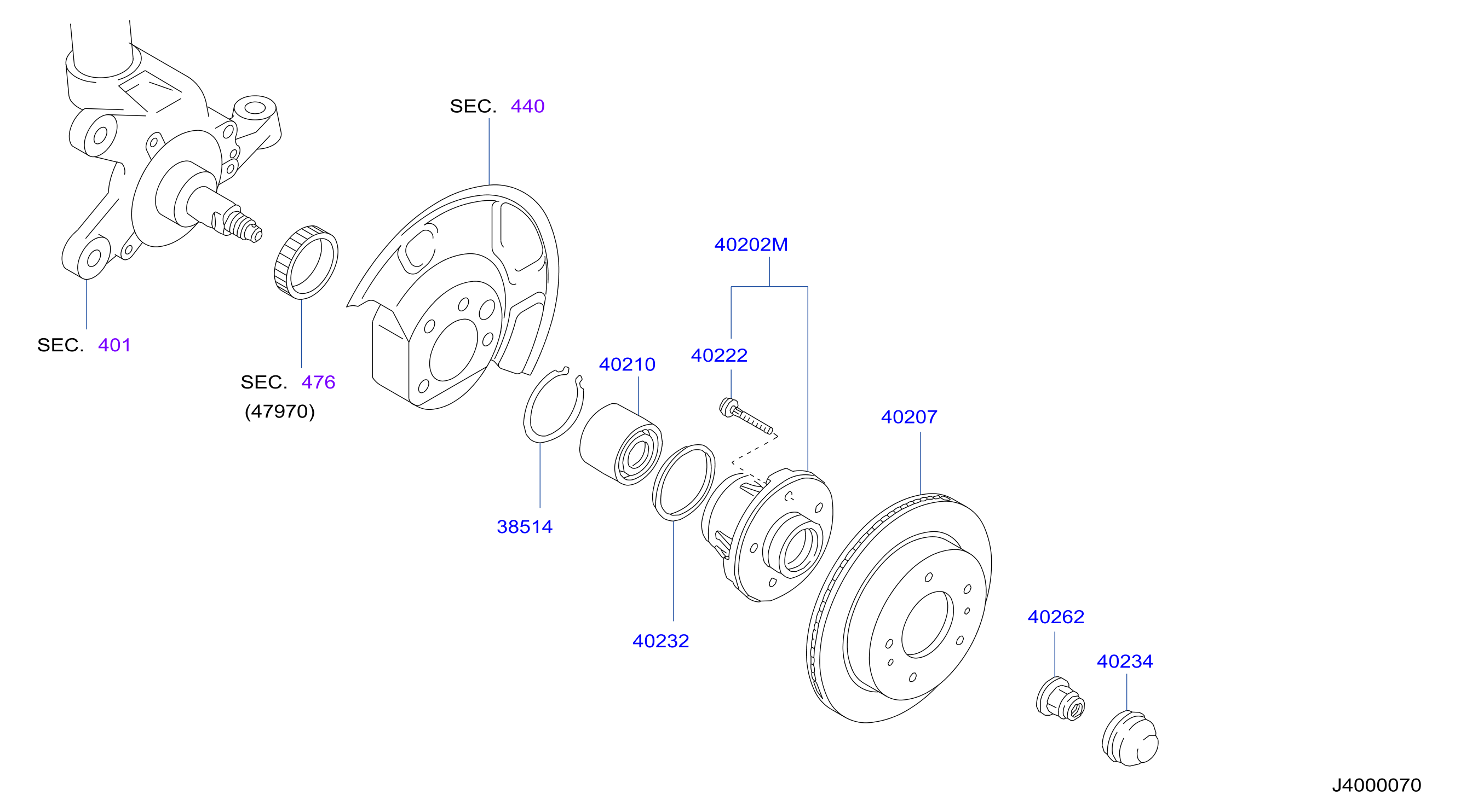 Diagram FRONT AXLE for your 1997 INFINITI I30   