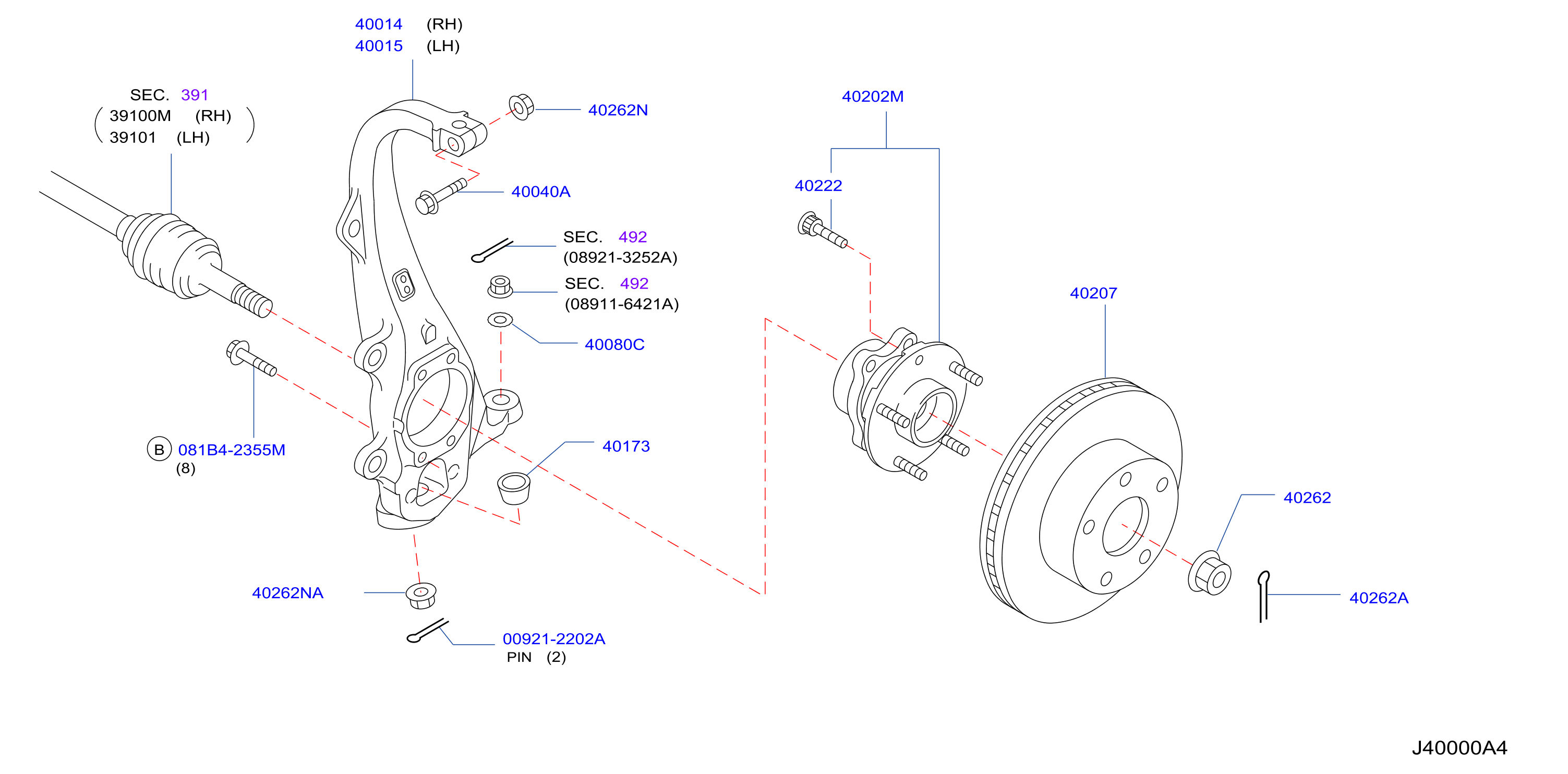 Diagram FRONT AXLE for your 2007 INFINITI M35  SEDAN LUXURY 