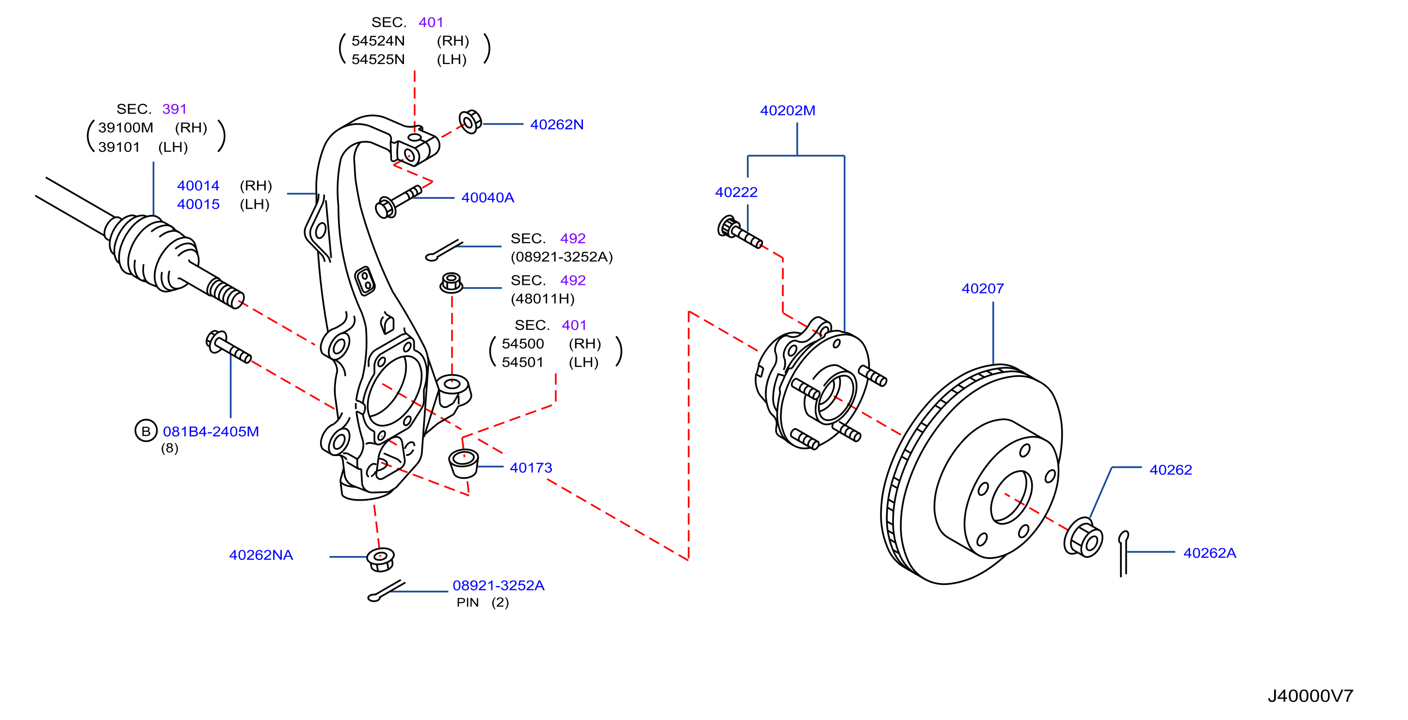 Diagram FRONT AXLE for your 2004 INFINITI G35   