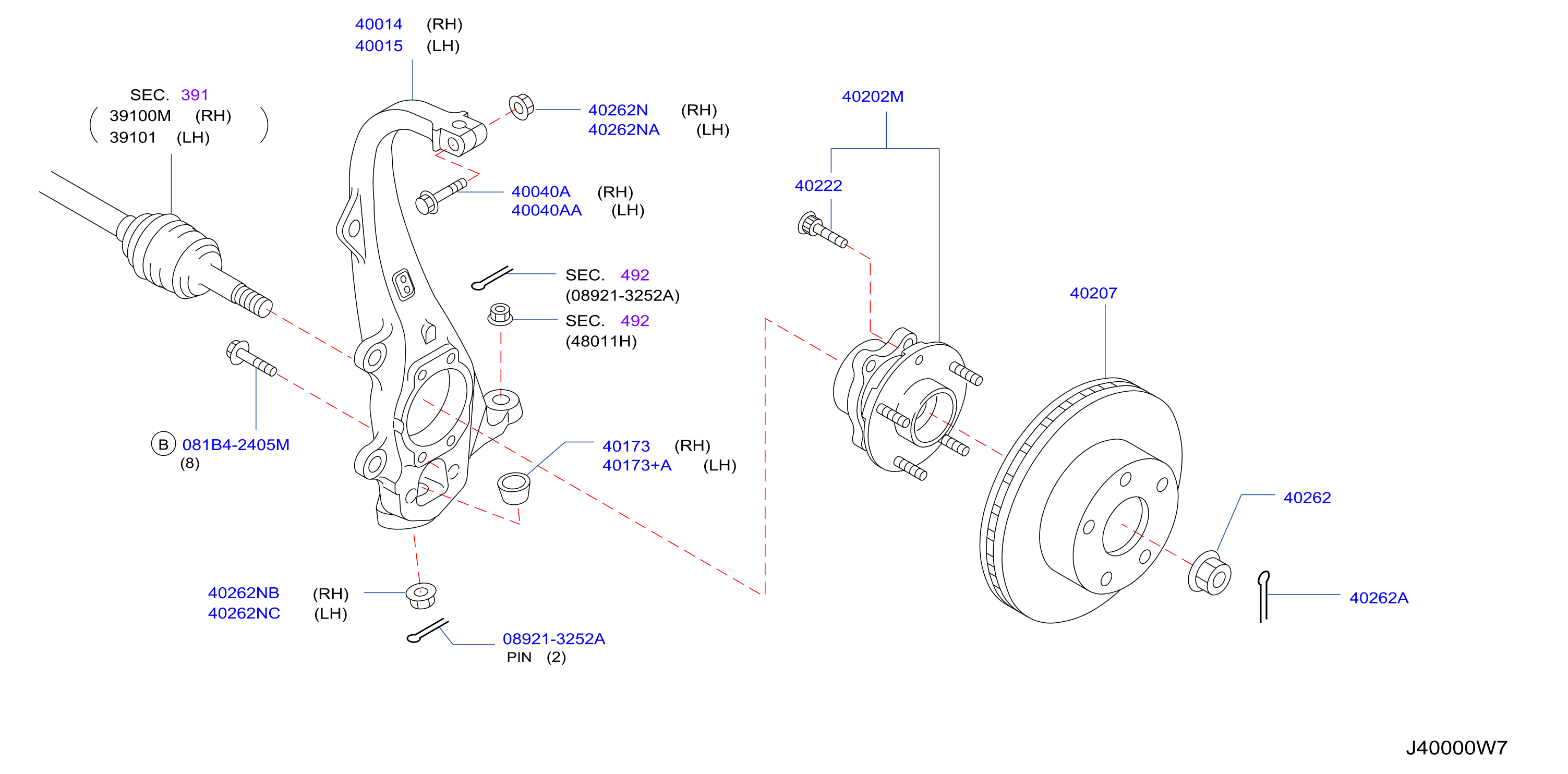 Diagram FRONT AXLE for your 2015 INFINITI Q60   