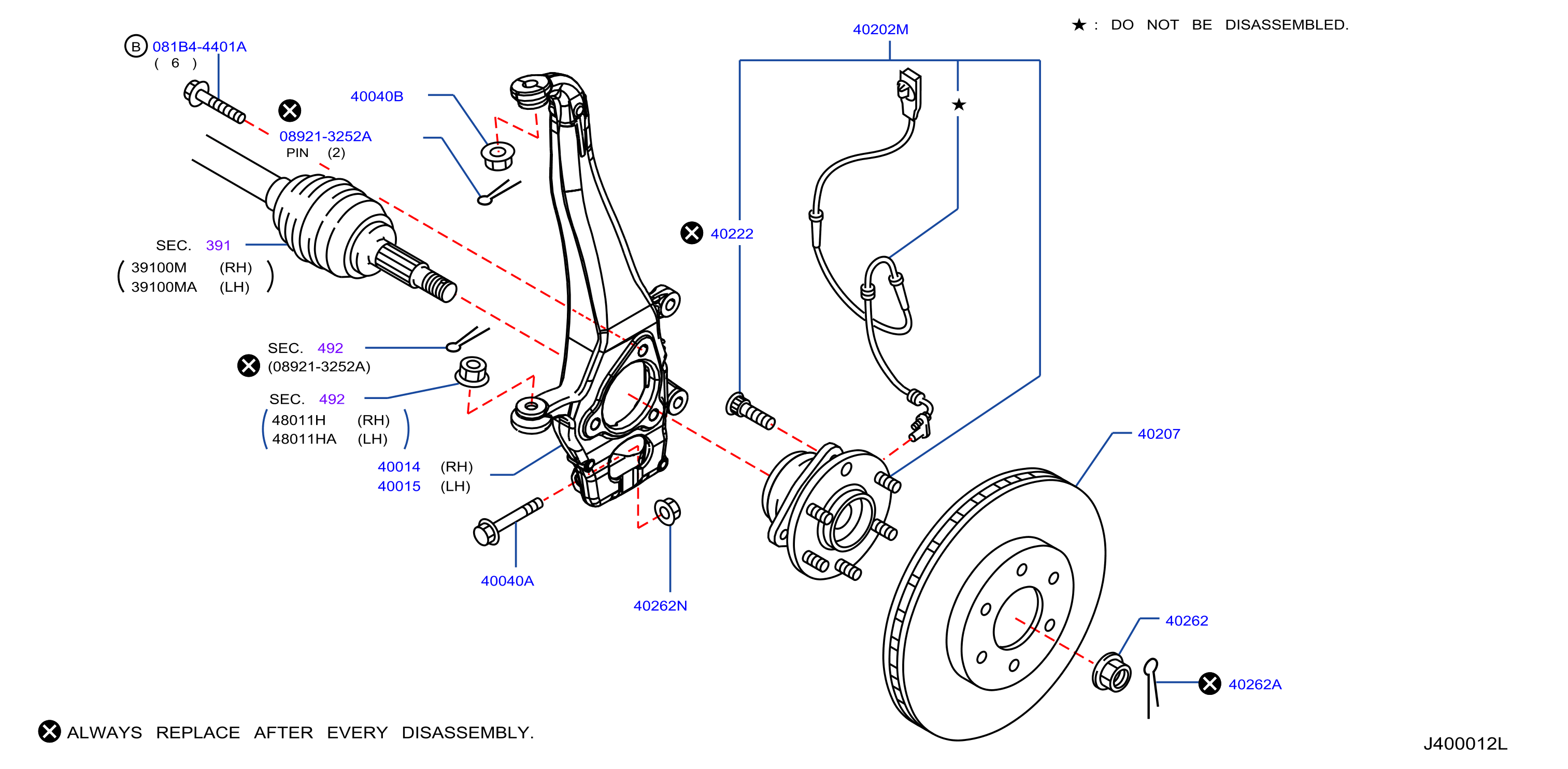 Nissan Armada Disc Brake Rotor (front) - 40206-1la2b - Genuine Nissan Part