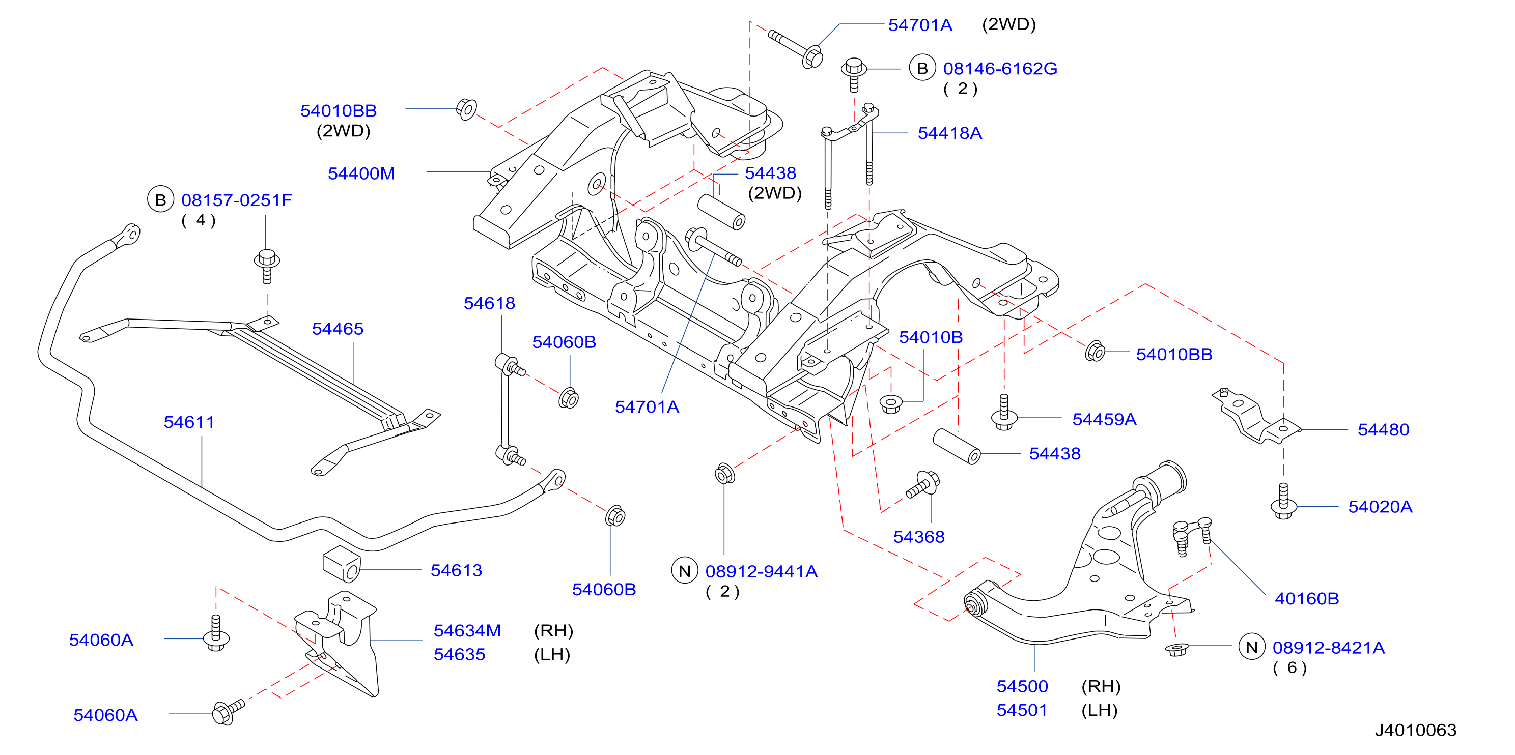 Diagram FRONT SUSPENSION for your 1994 INFINITI J30   