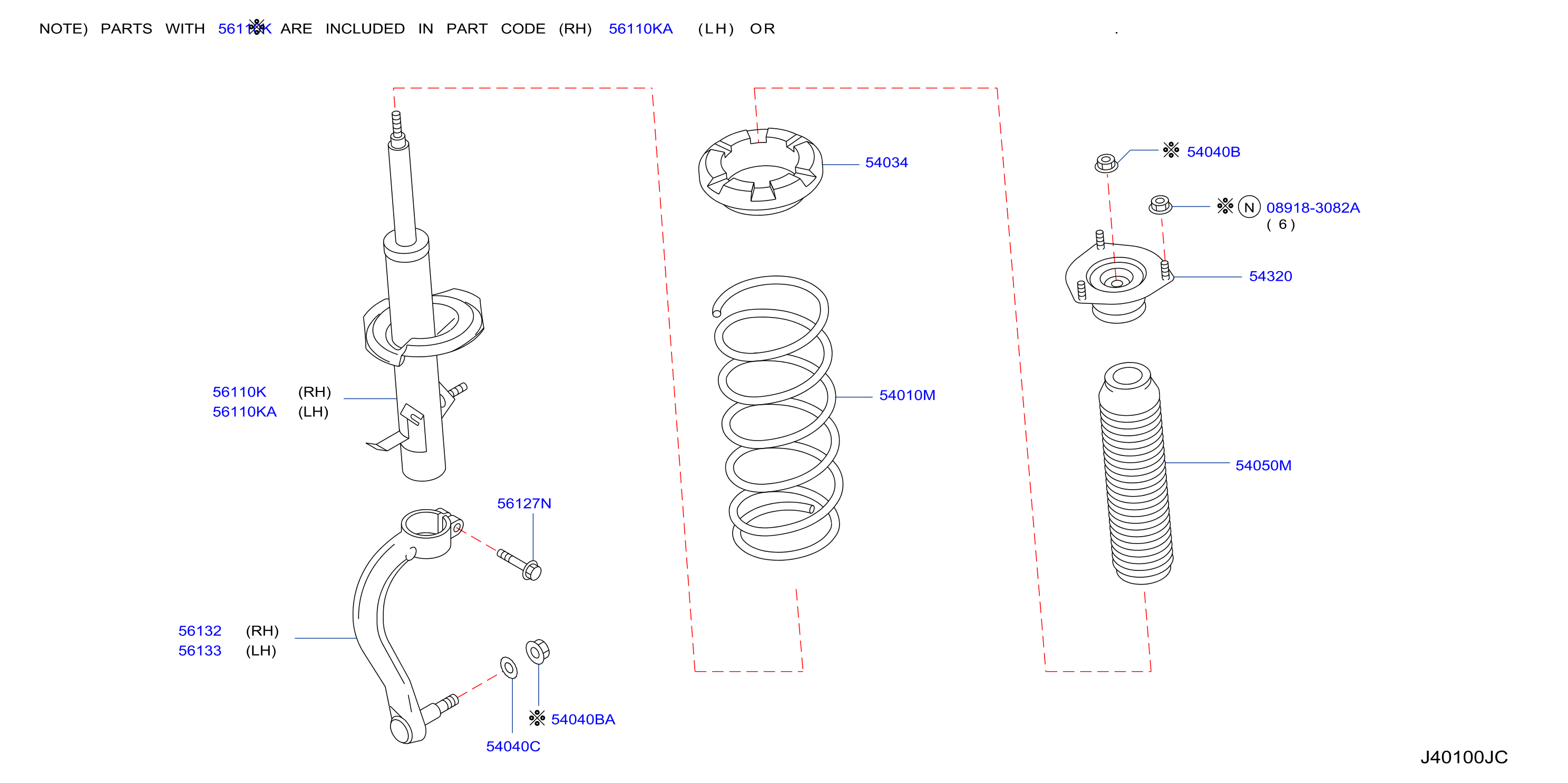 Diagram FRONT SUSPENSION for your 2006 INFINITI M45   