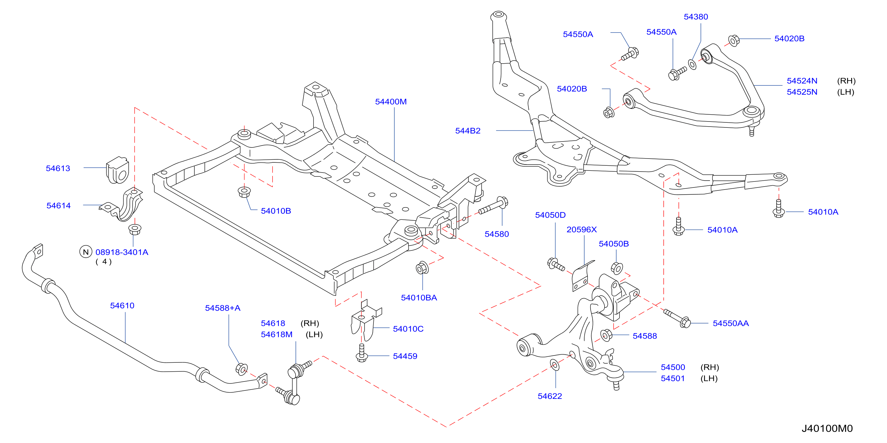 Diagram FRONT SUSPENSION for your 2003 INFINITI FX35   