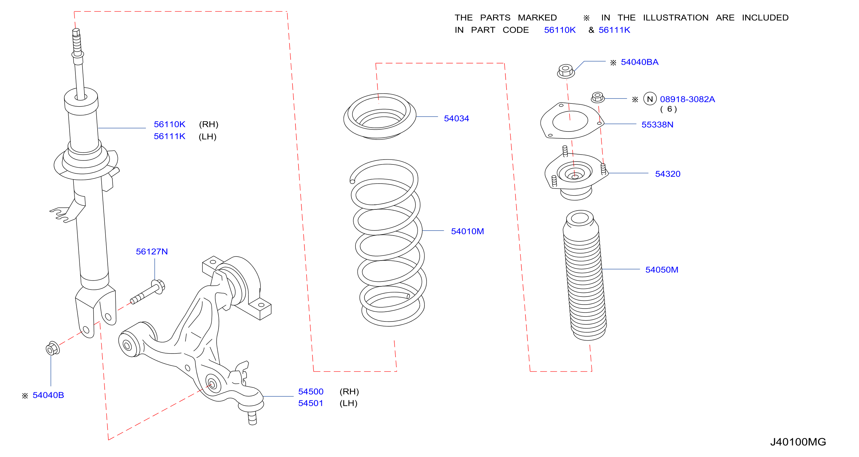 Diagram FRONT SUSPENSION for your 1992 INFINITI M30   