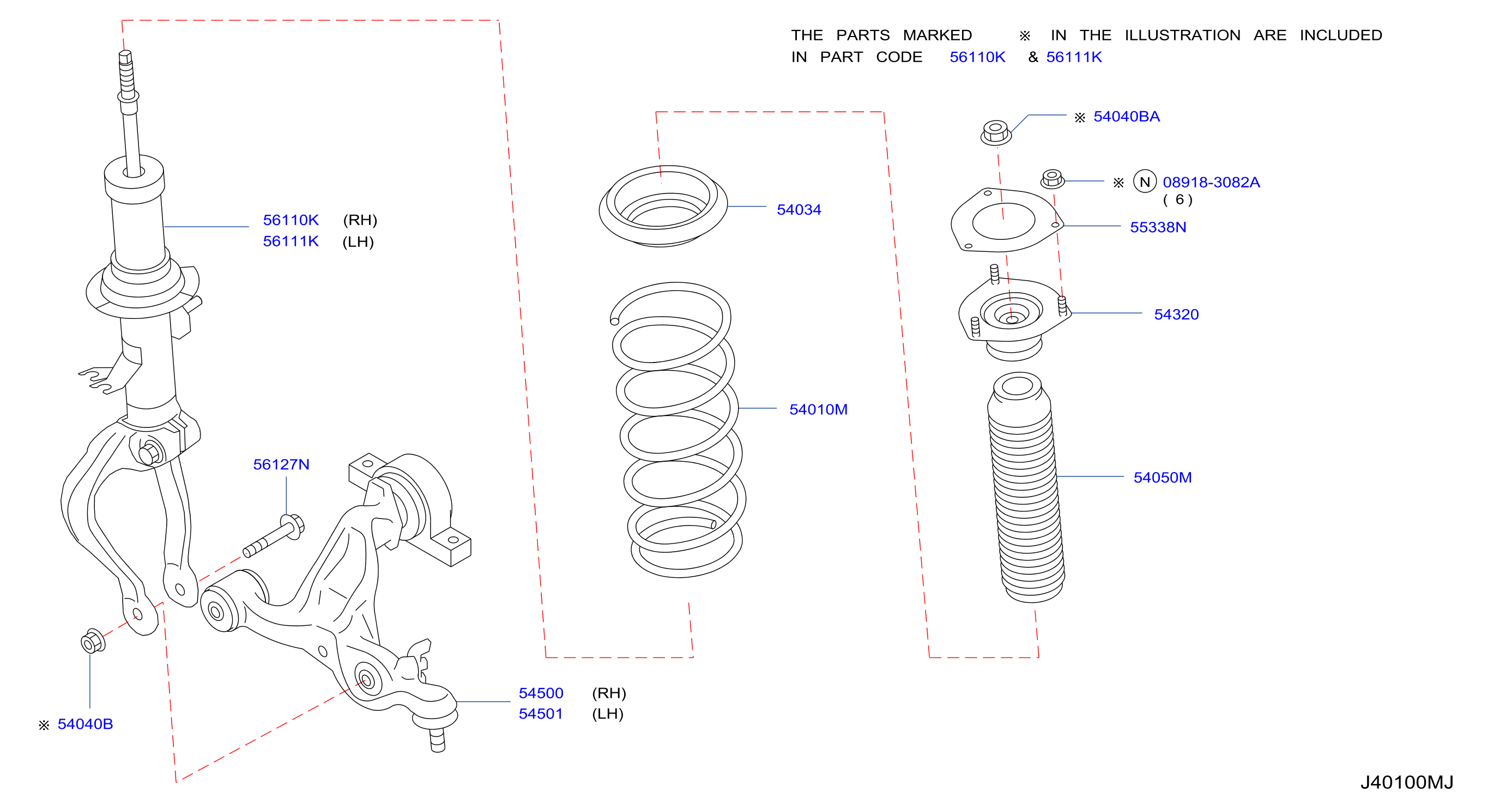 Diagram SUSPENSIÓN DELANTERA for your 2016 INFINITI QX70  5.0L V8 AT 4WD 