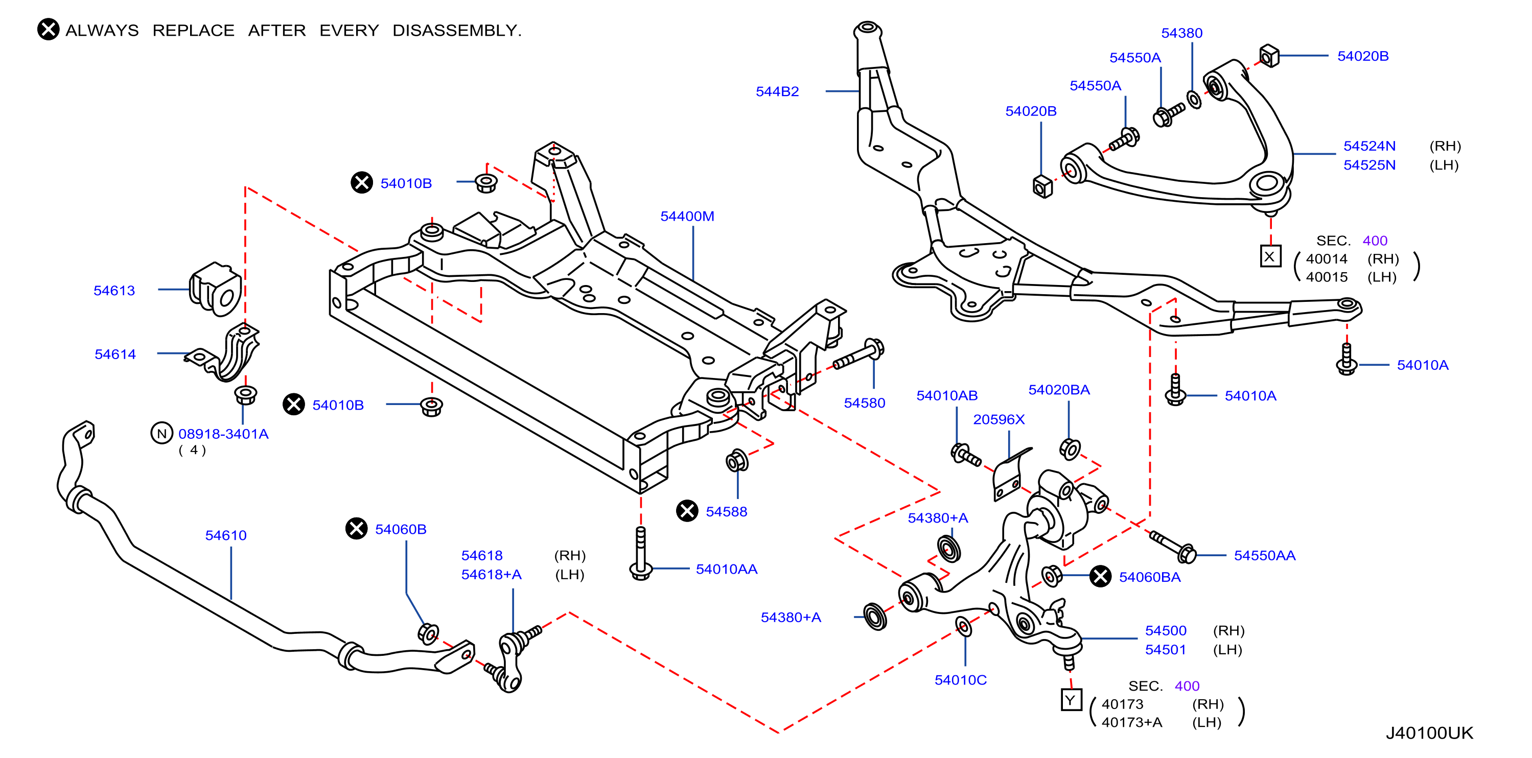 Diagram SUSPENSIÓN DELANTERA for your 2016 INFINITI QX70  5.0L V8 AT 4WD 