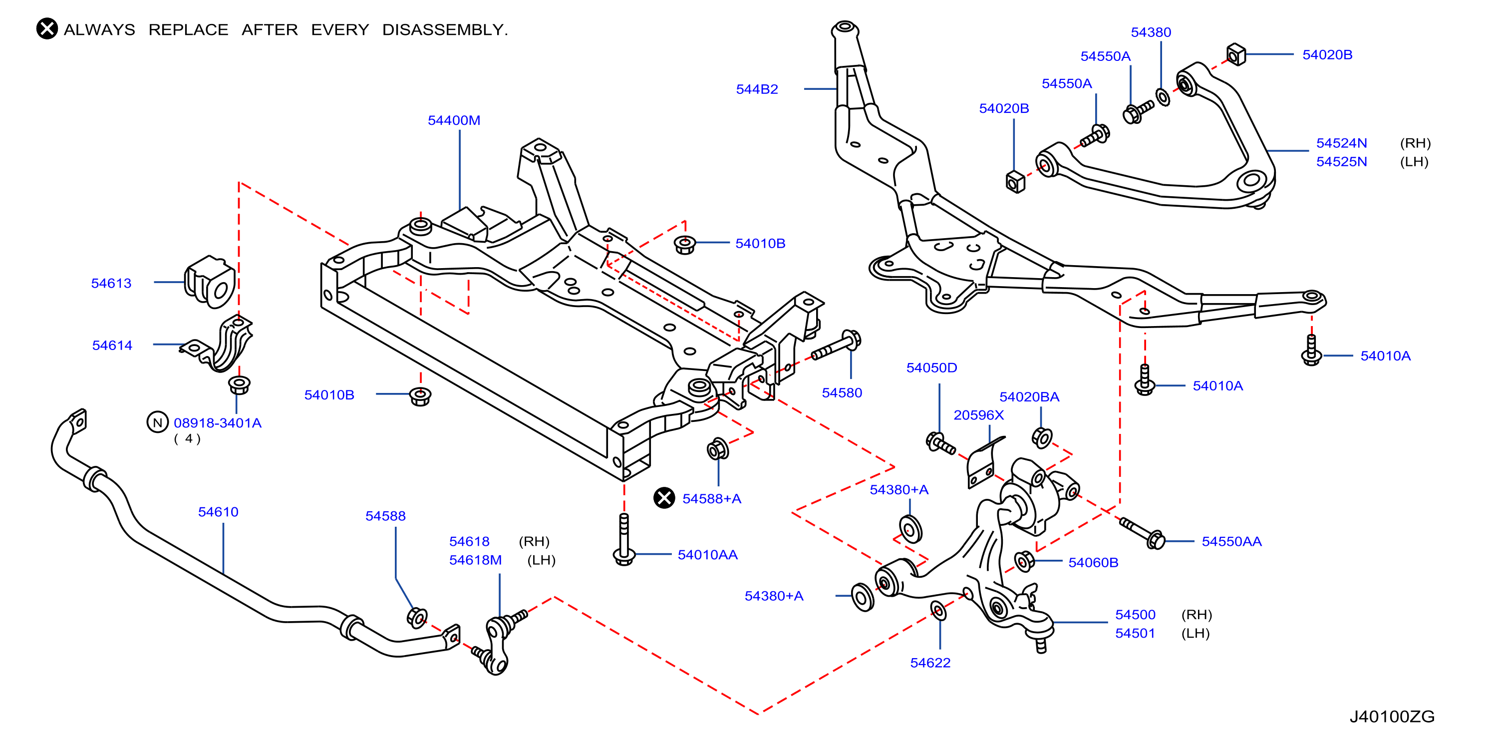 Diagram FRONT SUSPENSION for your INFINITI G25  