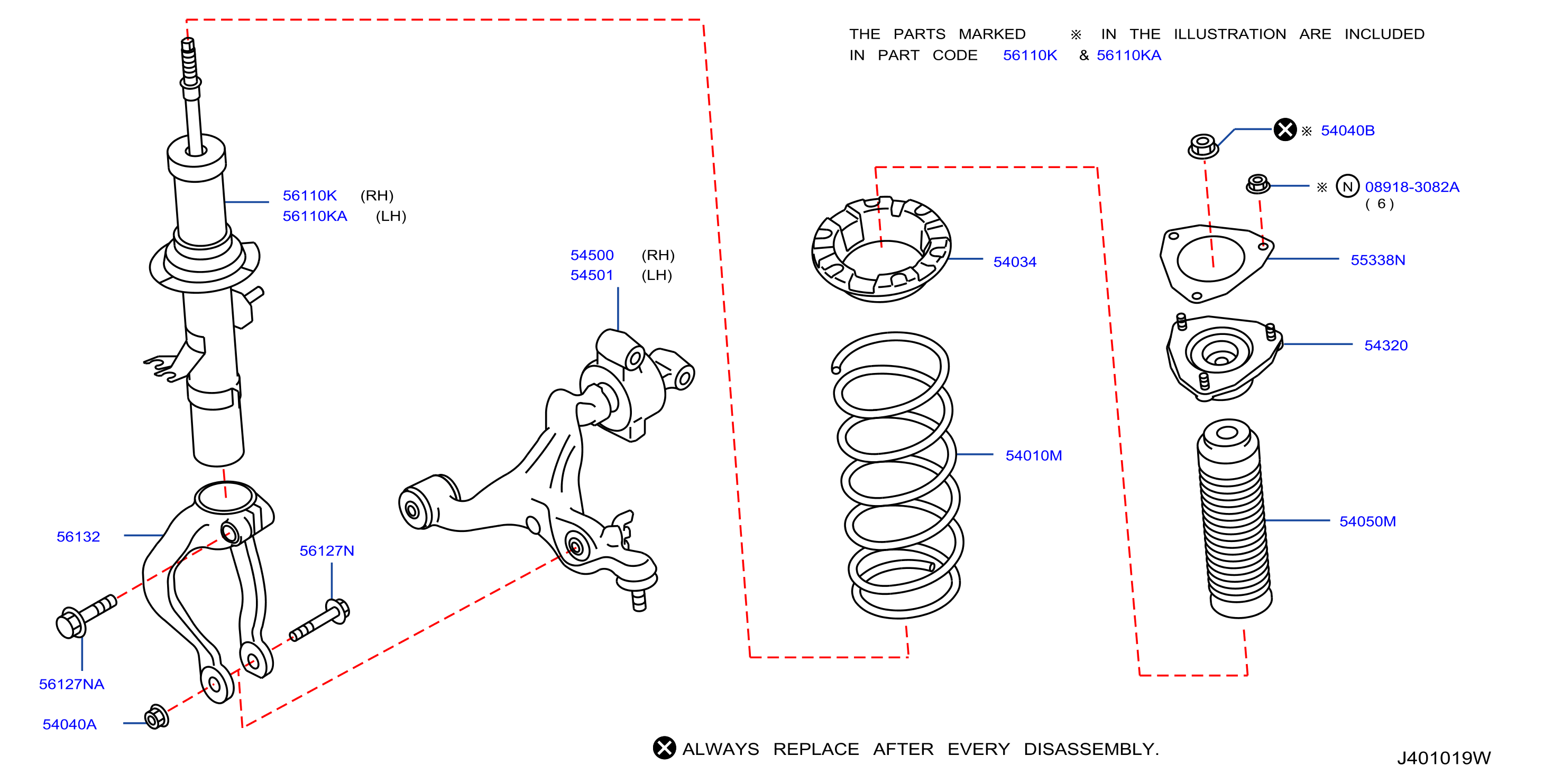 Diagram SUSPENSIÓN DELANTERA for your 2016 INFINITI QX70  5.0L V8 AT 4WD 