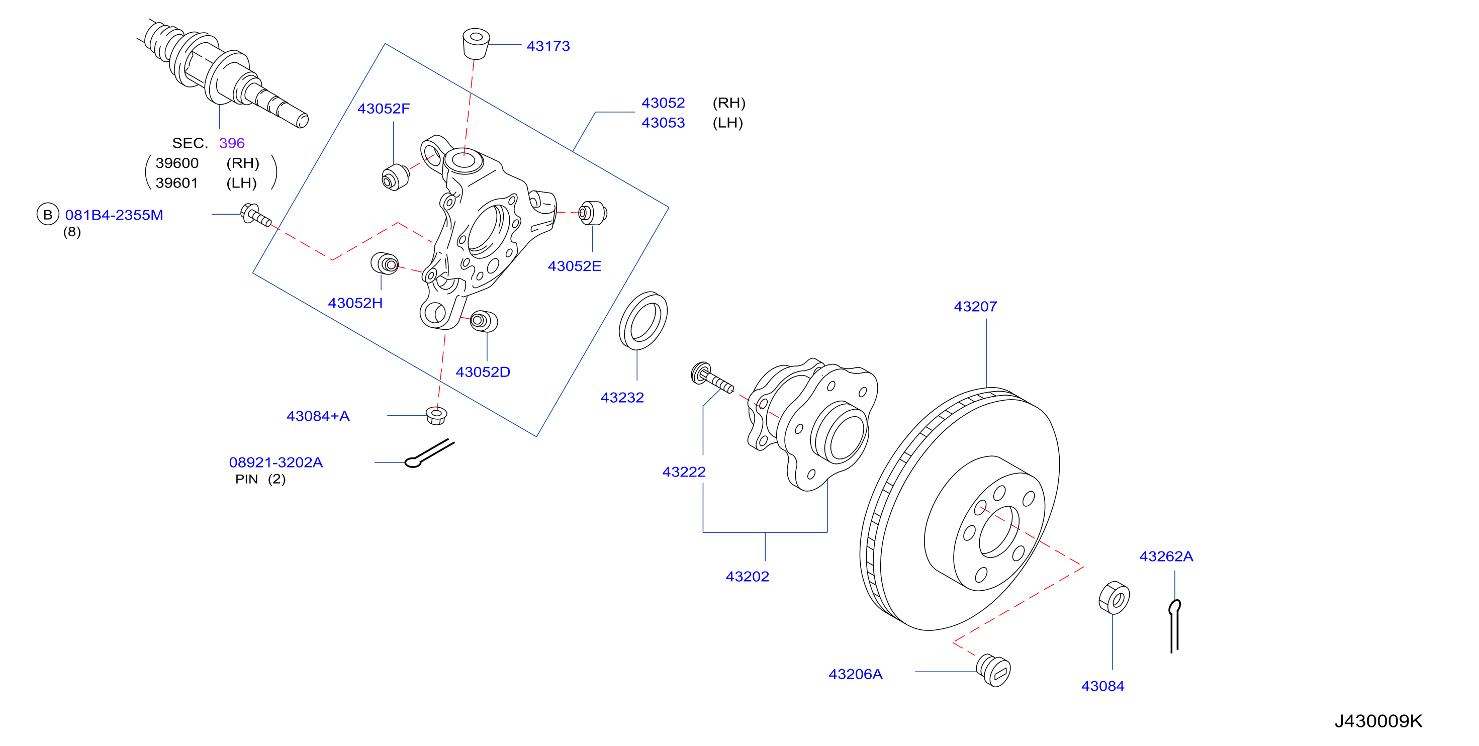 Diagram REAR AXLE for your 2007 INFINITI M35 3.5L V6 AT 4WD SEDAN LUXURY 