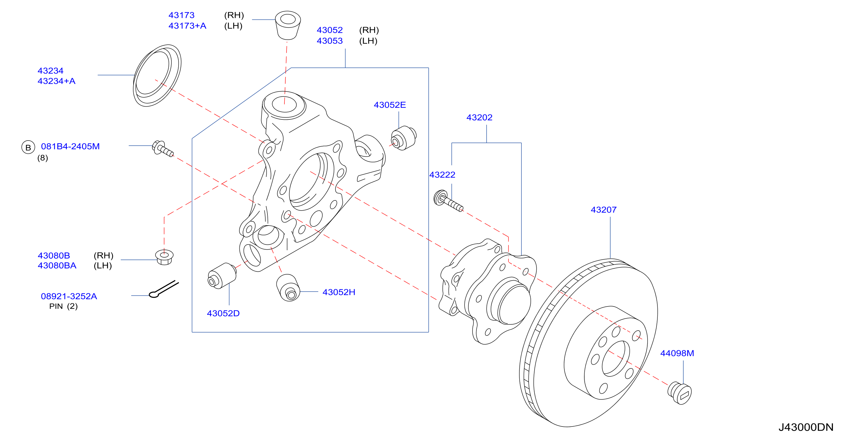 Diagram REAR AXLE for your 2004 Nissan Murano   