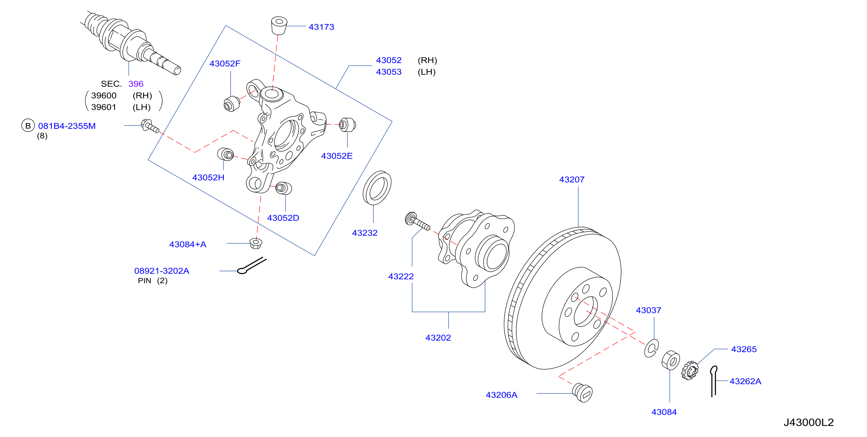 Diagram REAR AXLE for your 2007 INFINITI M35 3.5L V6 AT 4WD SEDAN LUXURY 