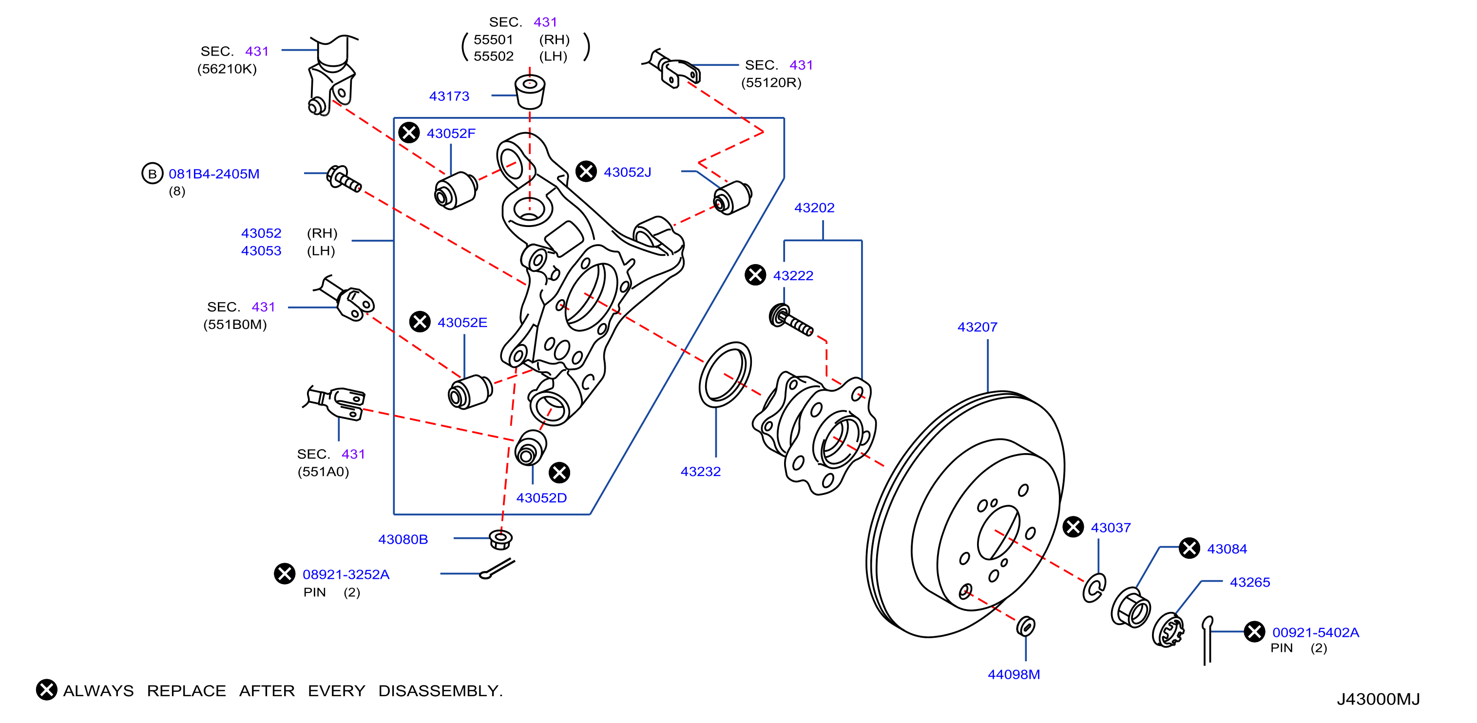 Diagram REAR AXLE for your INFINITI