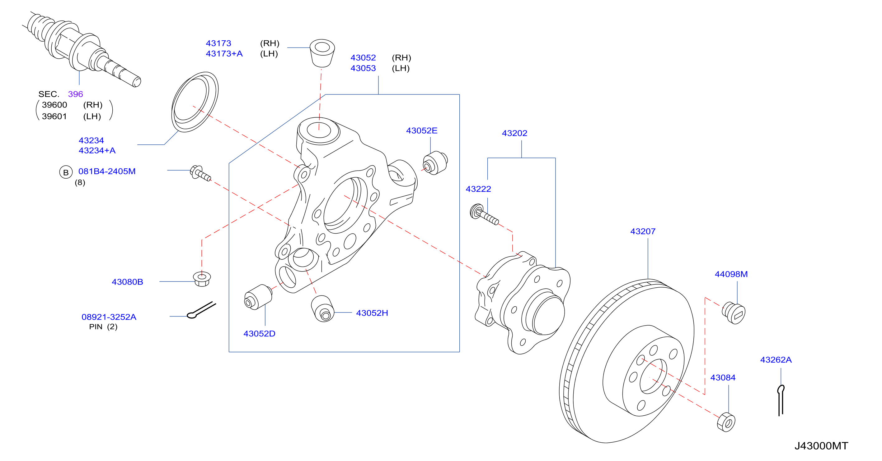 Diagram REAR AXLE for your 2004 Nissan Murano   