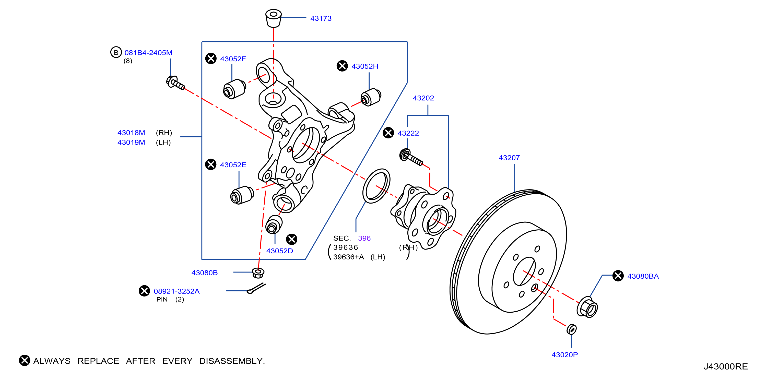Diagram REAR AXLE for your 2013 INFINITI G37X   