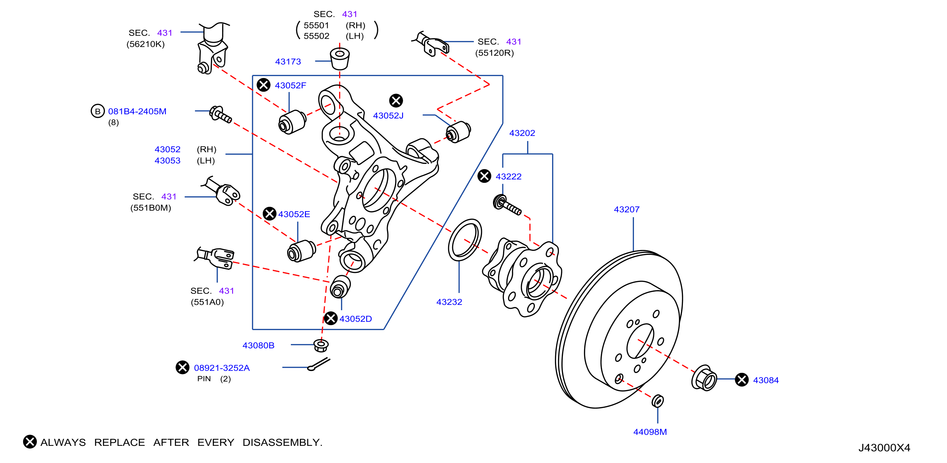 Diagram REAR AXLE for your 2019 INFINITI QX50   