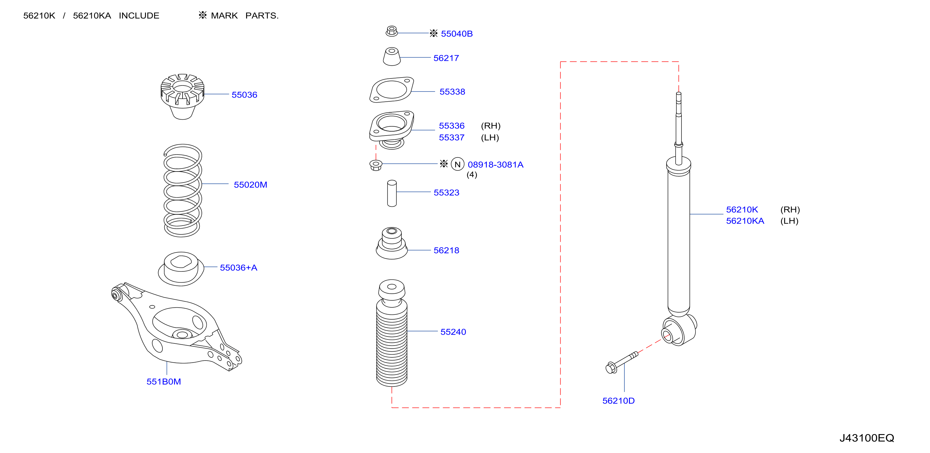 Diagram REAR SUSPENSION for your 2004 INFINITI FX35   