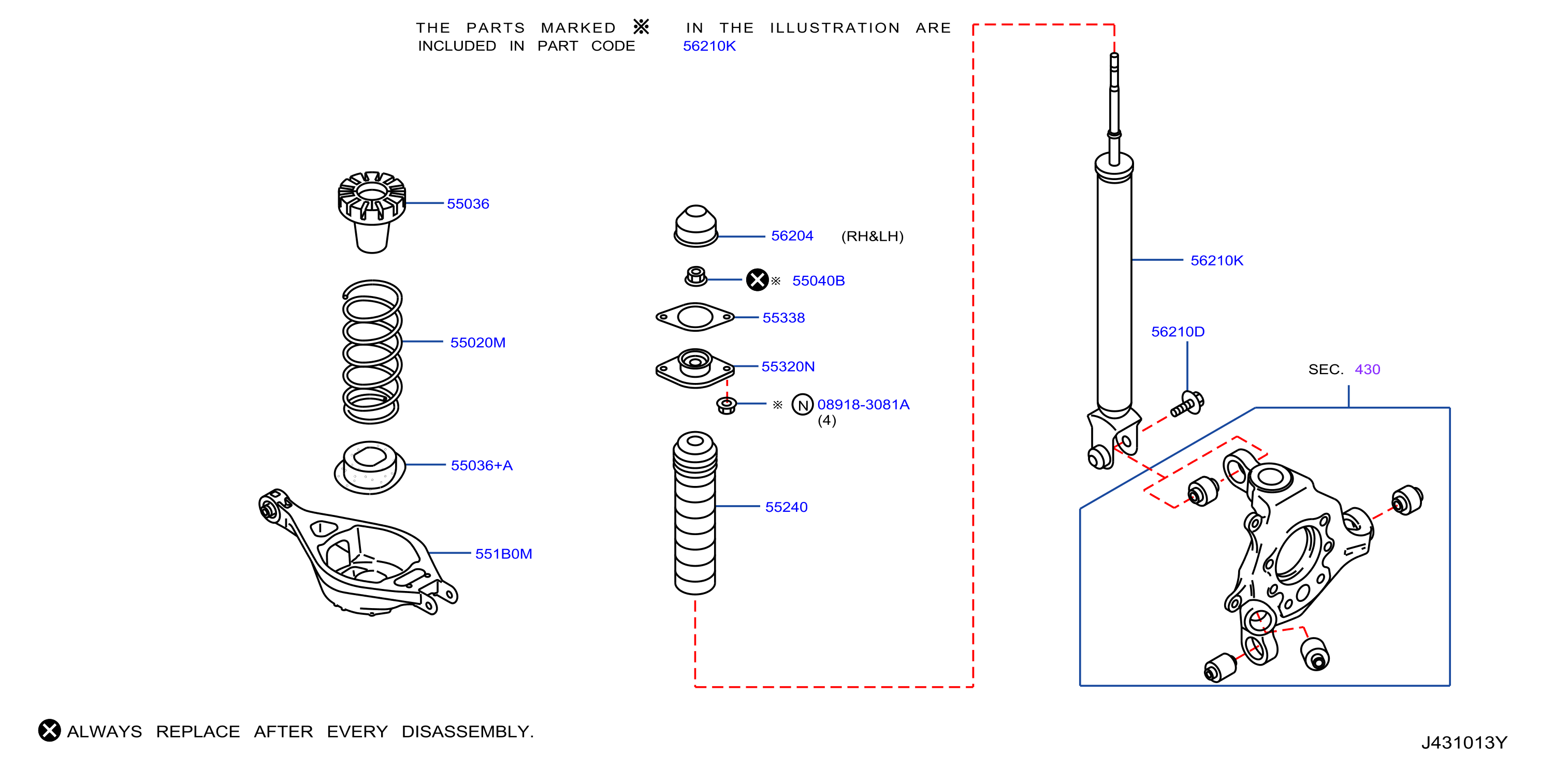 Diagram REAR SUSPENSION for your 2006 INFINITI FX45   