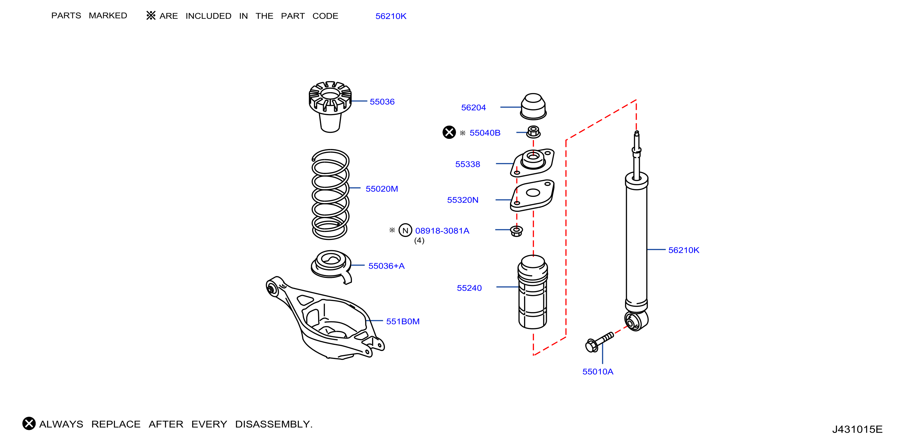 Diagram SUSPENSIÓN TRASERA for your 2015 INFINITI G37 Convertible PREMIUM  